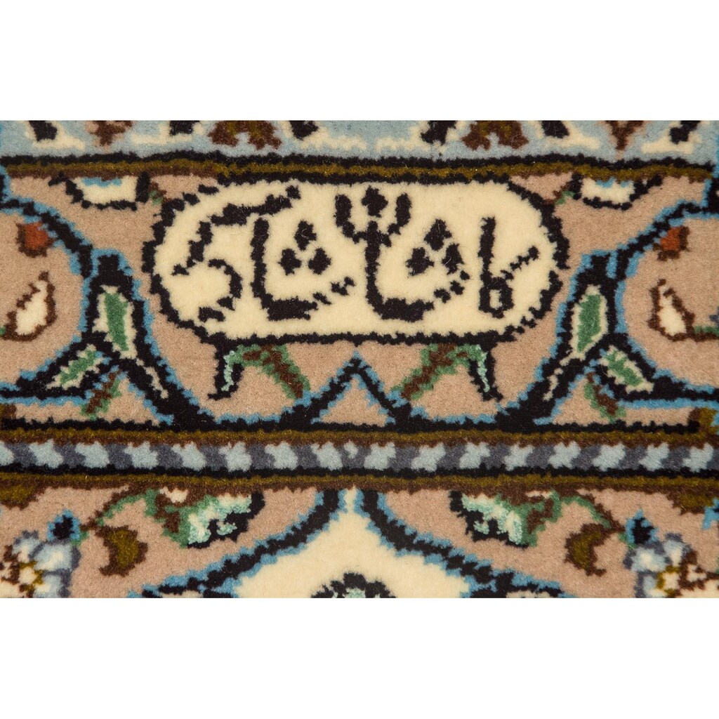 morgenland Teppich »Keshan Teppich handgeknüpft beige«, rechteckig
