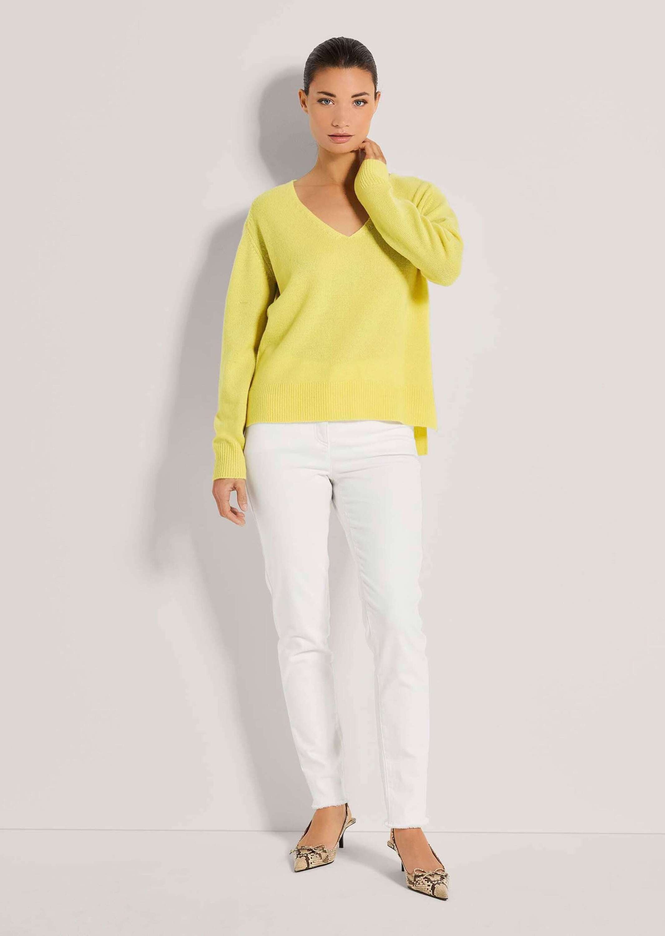 MADELEINE Longpullover "Pullover Kaschmir-Pullover mit V-Ausschnitt" günstig online kaufen