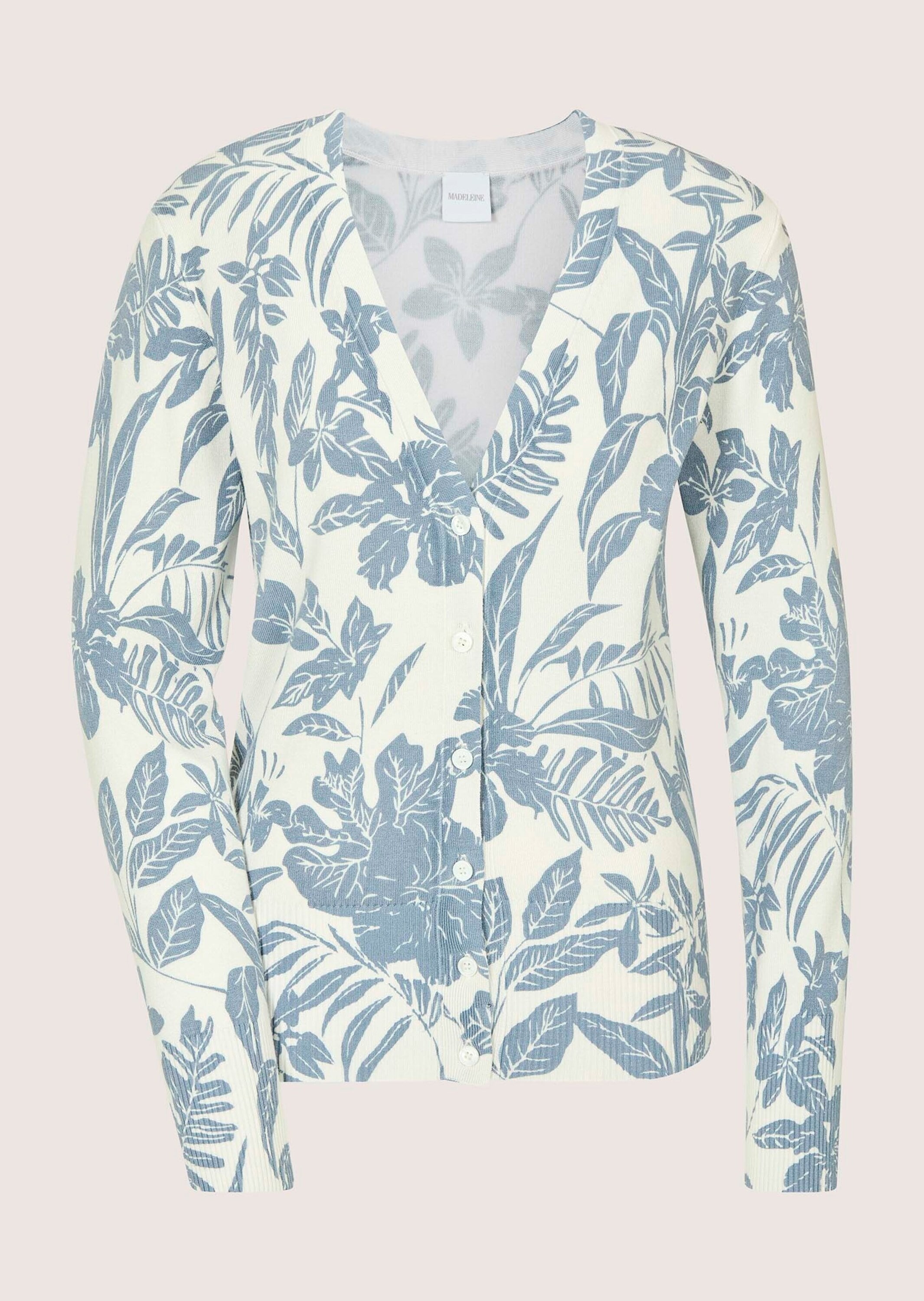 MADELEINE Strickjacke "Strickjacke Florale Feinstrickjacke mit V-Ausschnitt günstig online kaufen
