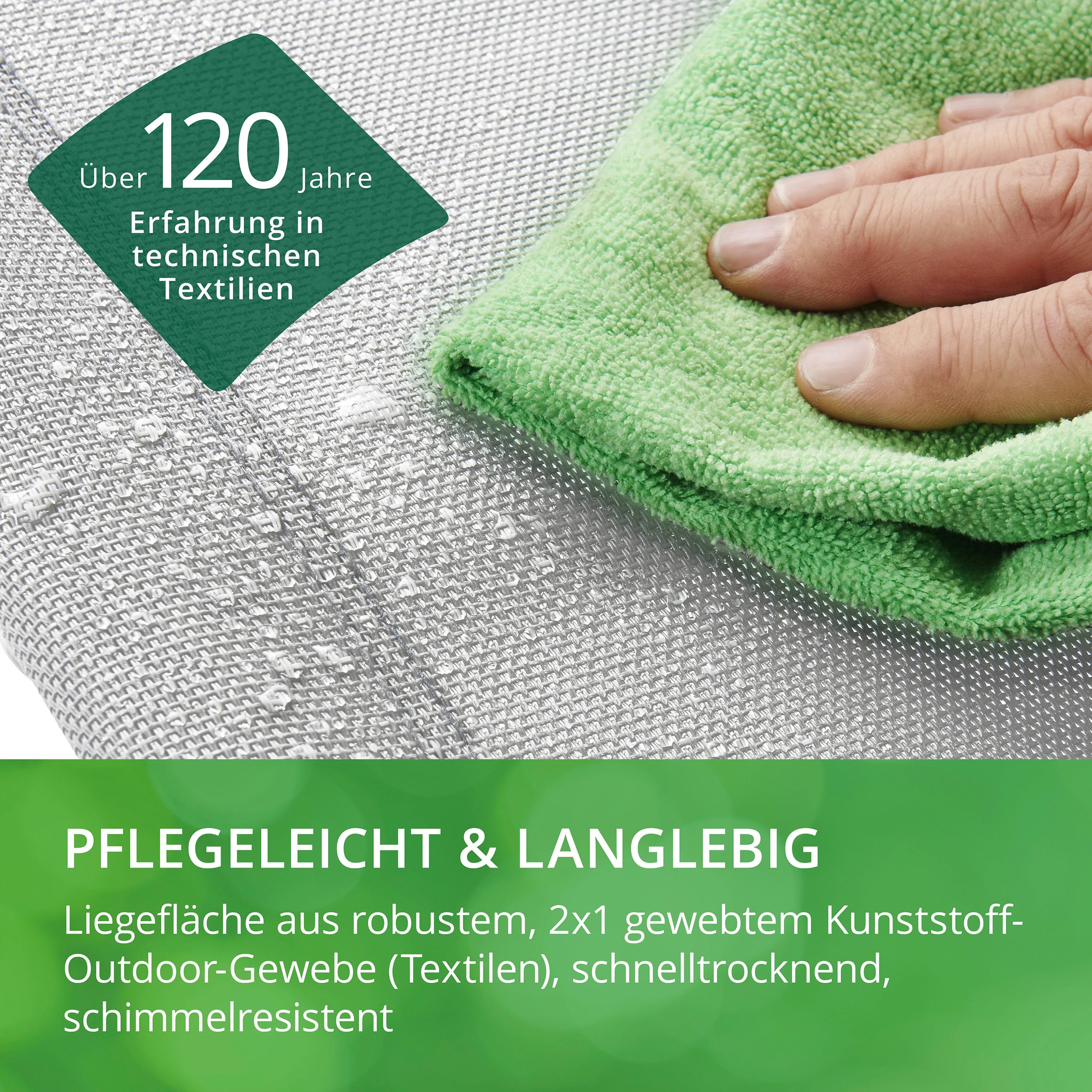 Leco Gartenliege »E_lina«, Füße klappbar