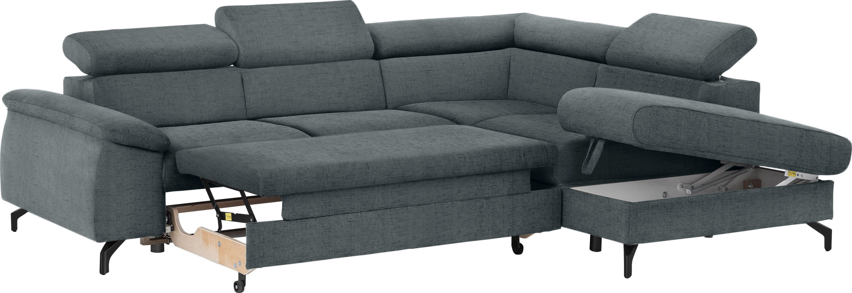 Thumbnail - COTTA Ecksofa "Komaris L-Form", mit Kopfteilverstellung, wahlweise mit Bettfunktion & Bettkasten
