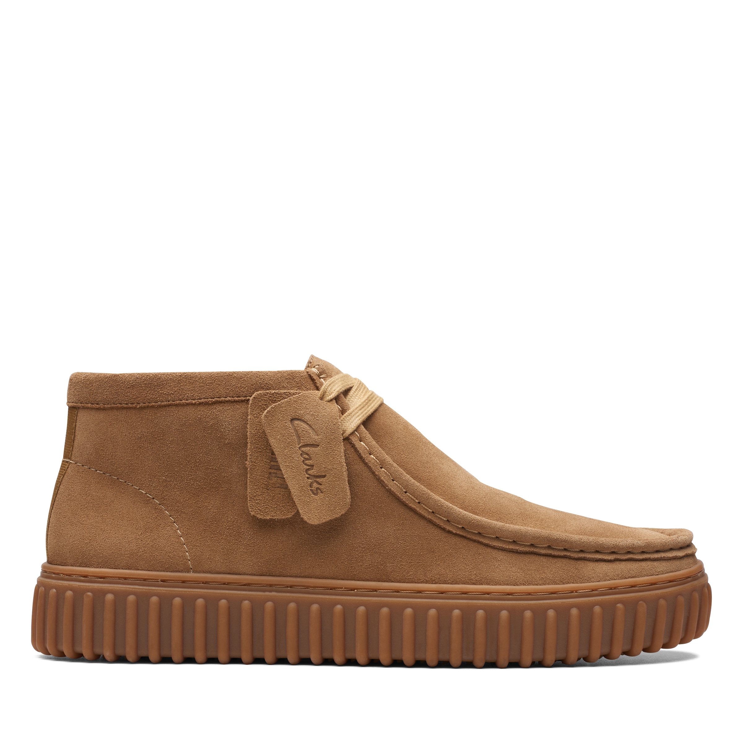 Clarks Schnürboots »Torhill Hi«, Komfortschuh, Schnürstiefel, Bequemschuh mit herausnehmbarem Fußbett