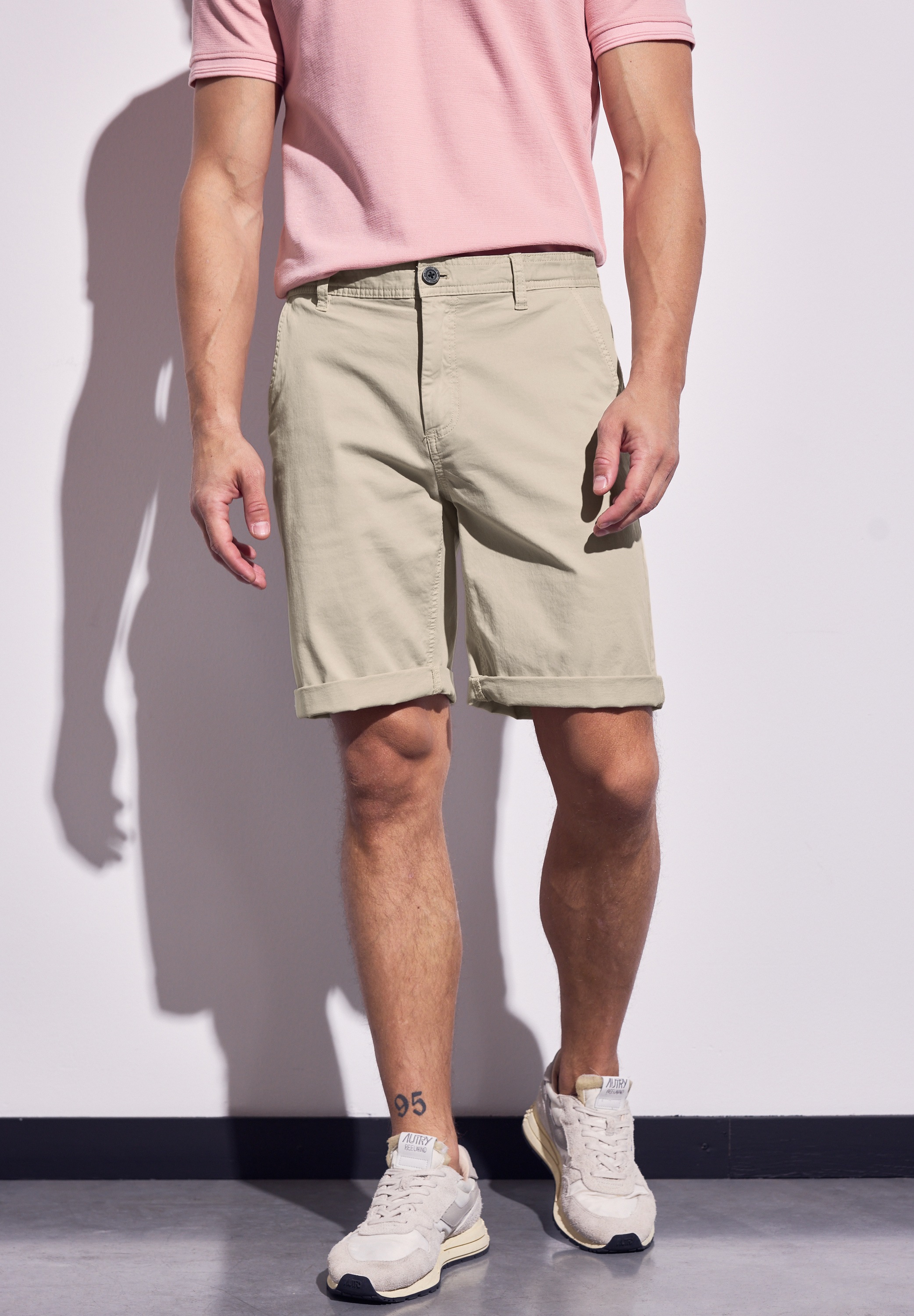 STREET ONE MEN Shorts aus Baumwolle mit Stretchanteil günstig online kaufen