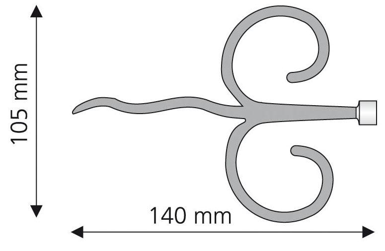 Liedeco Gardinenstangen-Endstück | Ø für auf Rechnung Gardinenstangen 2 BAUR 16 mm St.), »Diana«, (Set