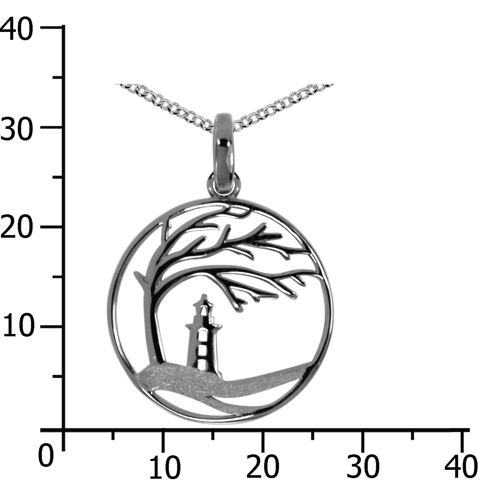 OSTSEE-SCHMUCK Kette mit Anhänger »- Windflüchter 23 mm - Silber 925/000 - ohne Stein«