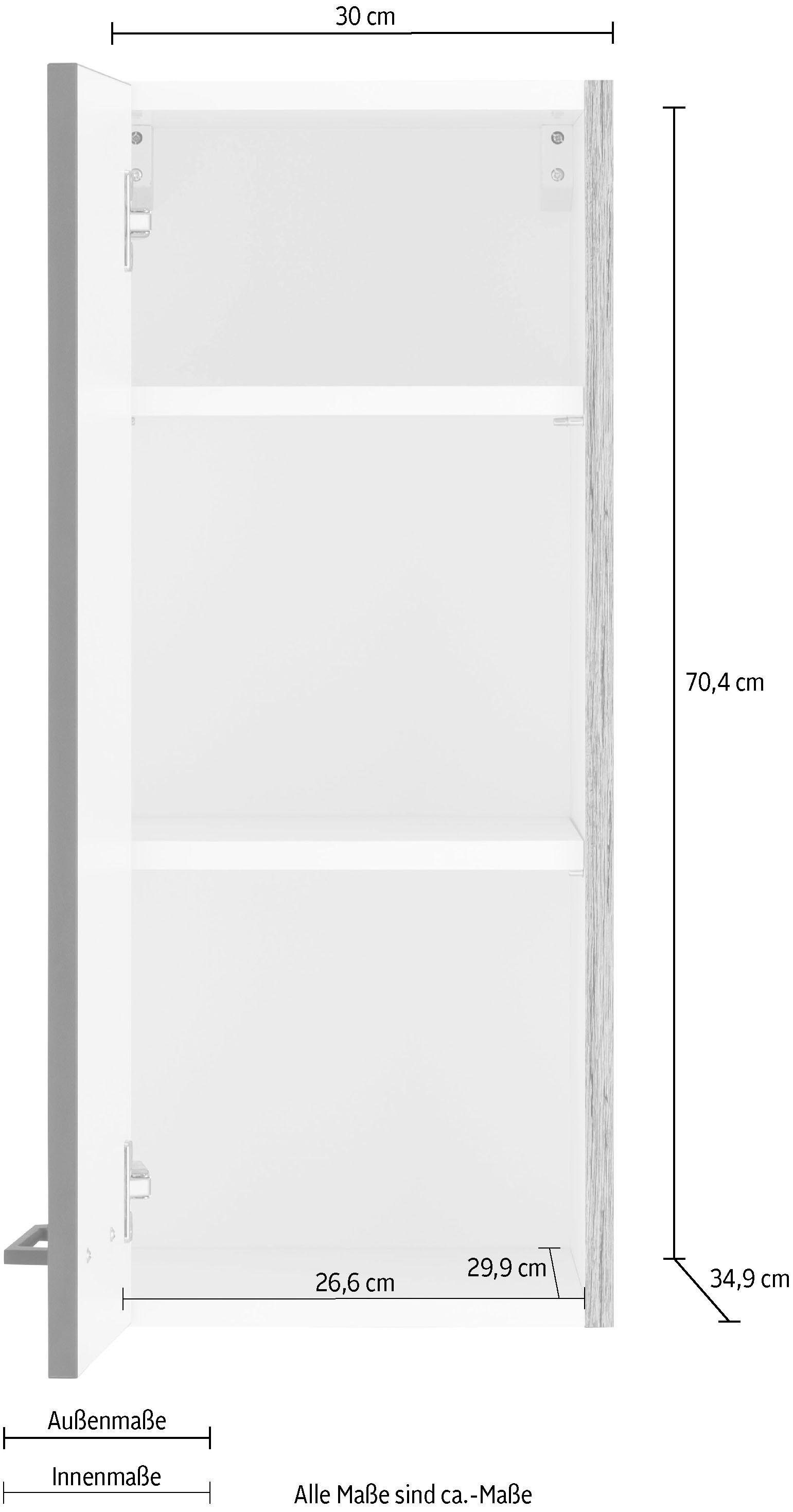 OPTIFIT Hängeschrank »Tokio«, 30 cm breit, mit 1 Tür, mit Metallgriff  kaufen | BAUR