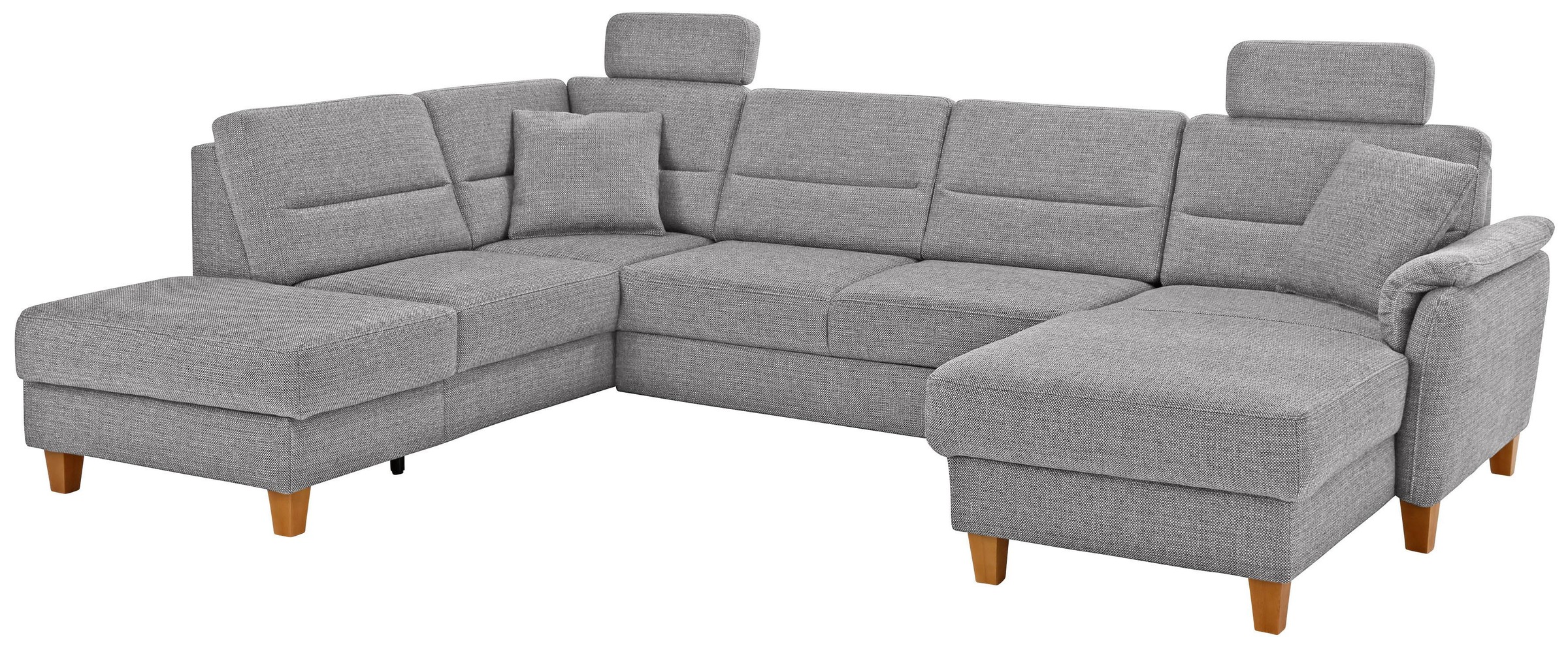 Home affaire Wohnlandschaft "Palmera U-Form, B: 308 cm" optional Bettfunkti günstig online kaufen