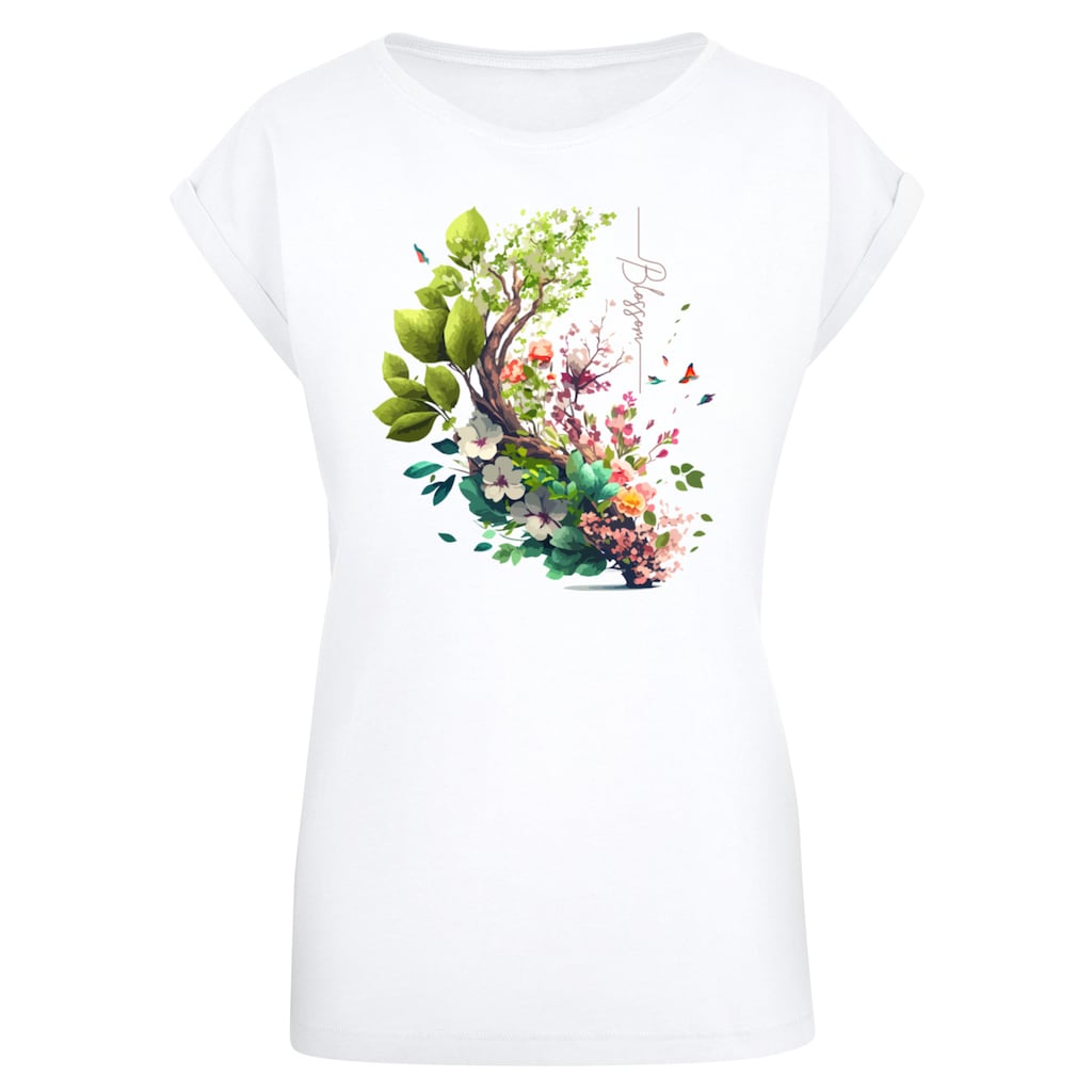 F4NT4STIC T-Shirt »Baum mit Blumen«