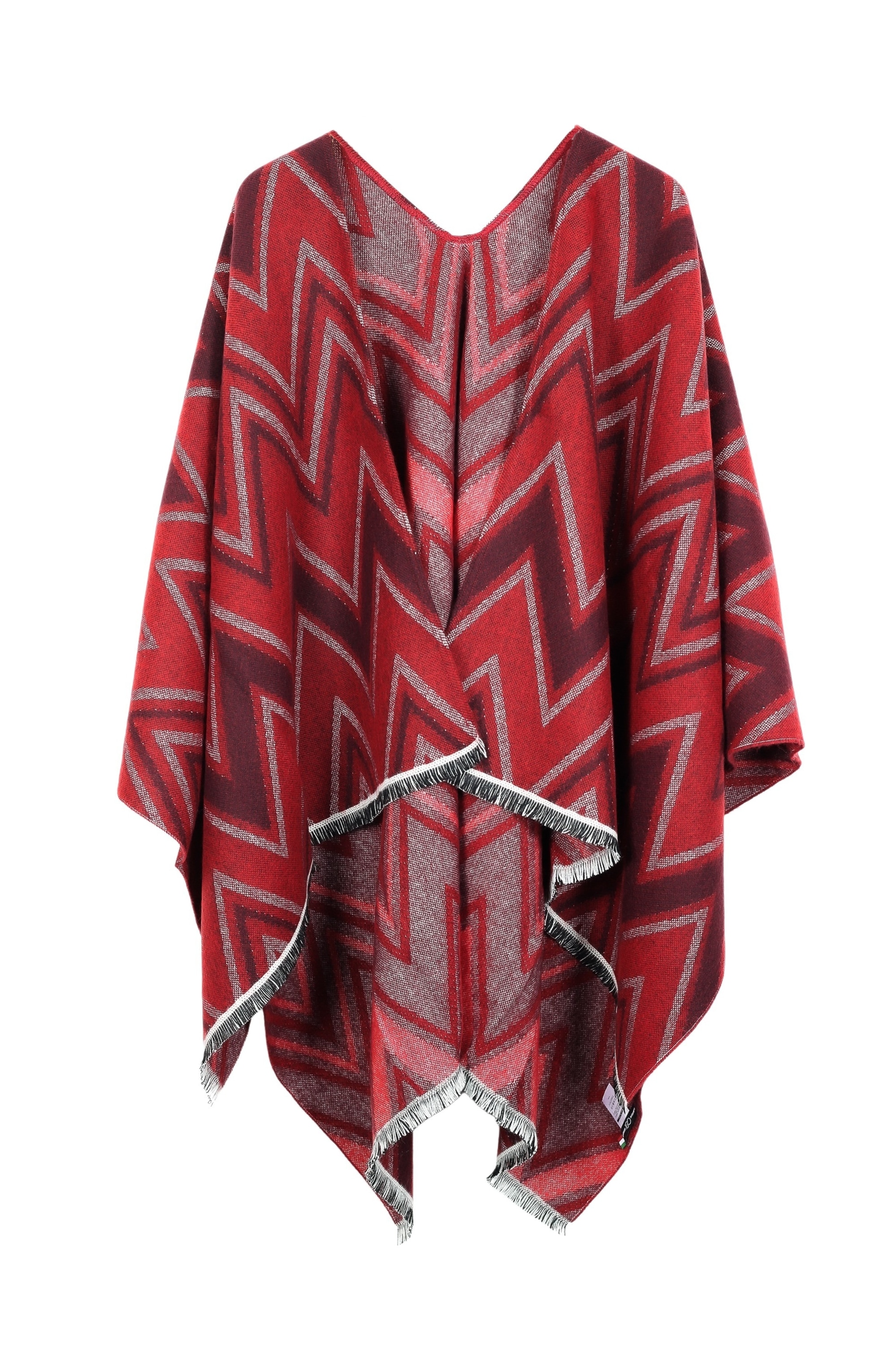 COLLEZIONE ALESSANDRO XXL-Schal "Marcia" 1 Stk. Poncho im Zick-Zack Design