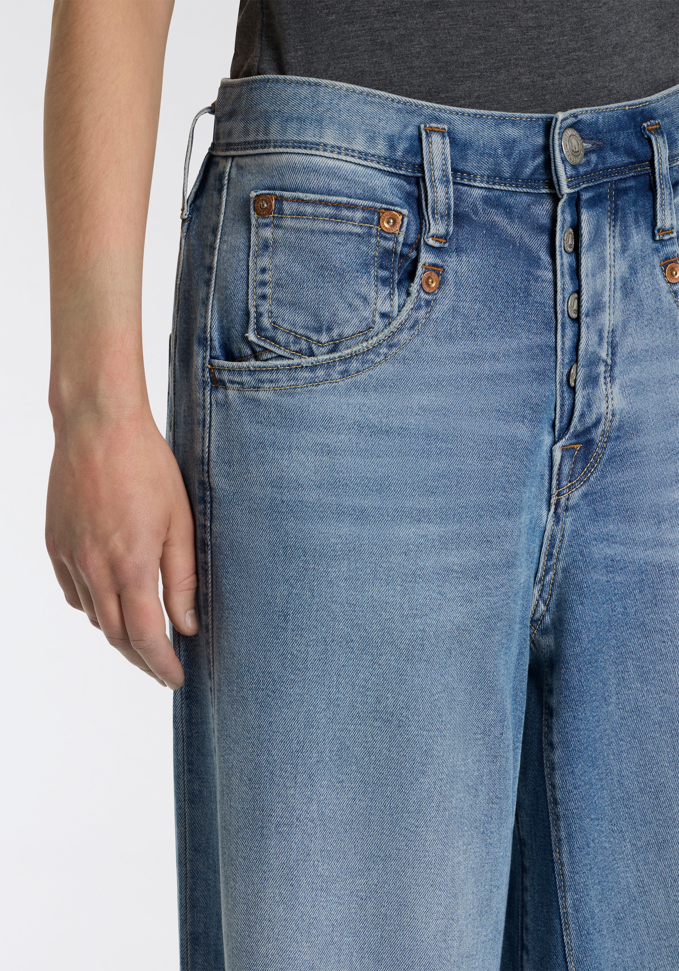 Herrlicher High-waist-Jeans »Shyra Palazzo Denim Comfort«, Wide Fit, extra viel Beinweite