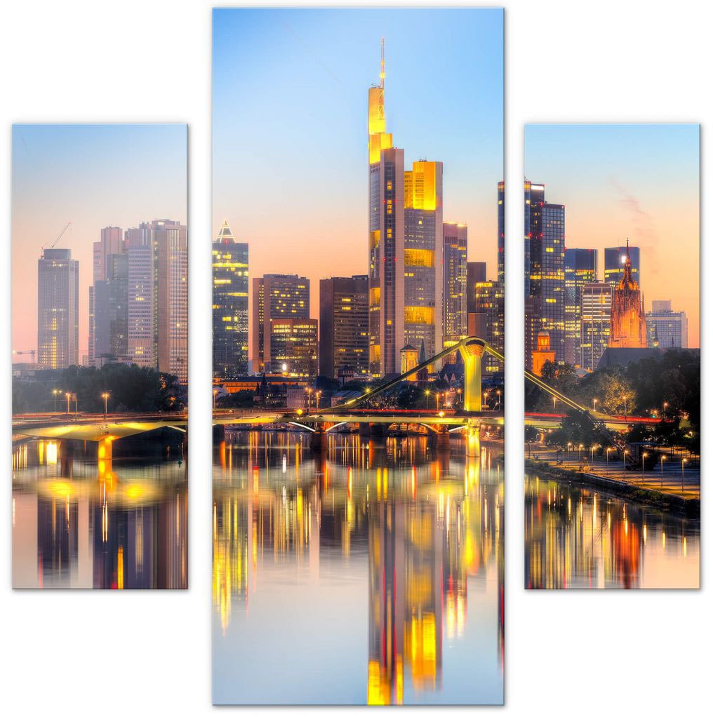 Wall-Art Mehrteilige Bilder »Frankfurter Lichter (3-teilig)«, (Set, 3 St.)  bestellen | BAUR