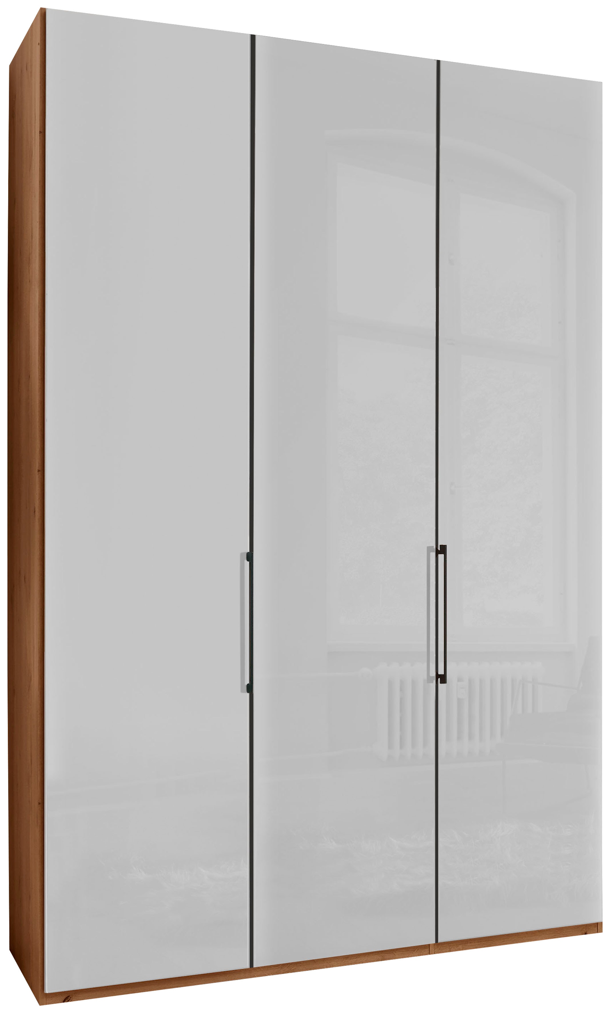 WIEMANN Kleiderschrank "Monaco, Made in Germany, edle Glasfront, in verschiedenen Farben," hochwertige Beschlägen inkl. Dämpfung