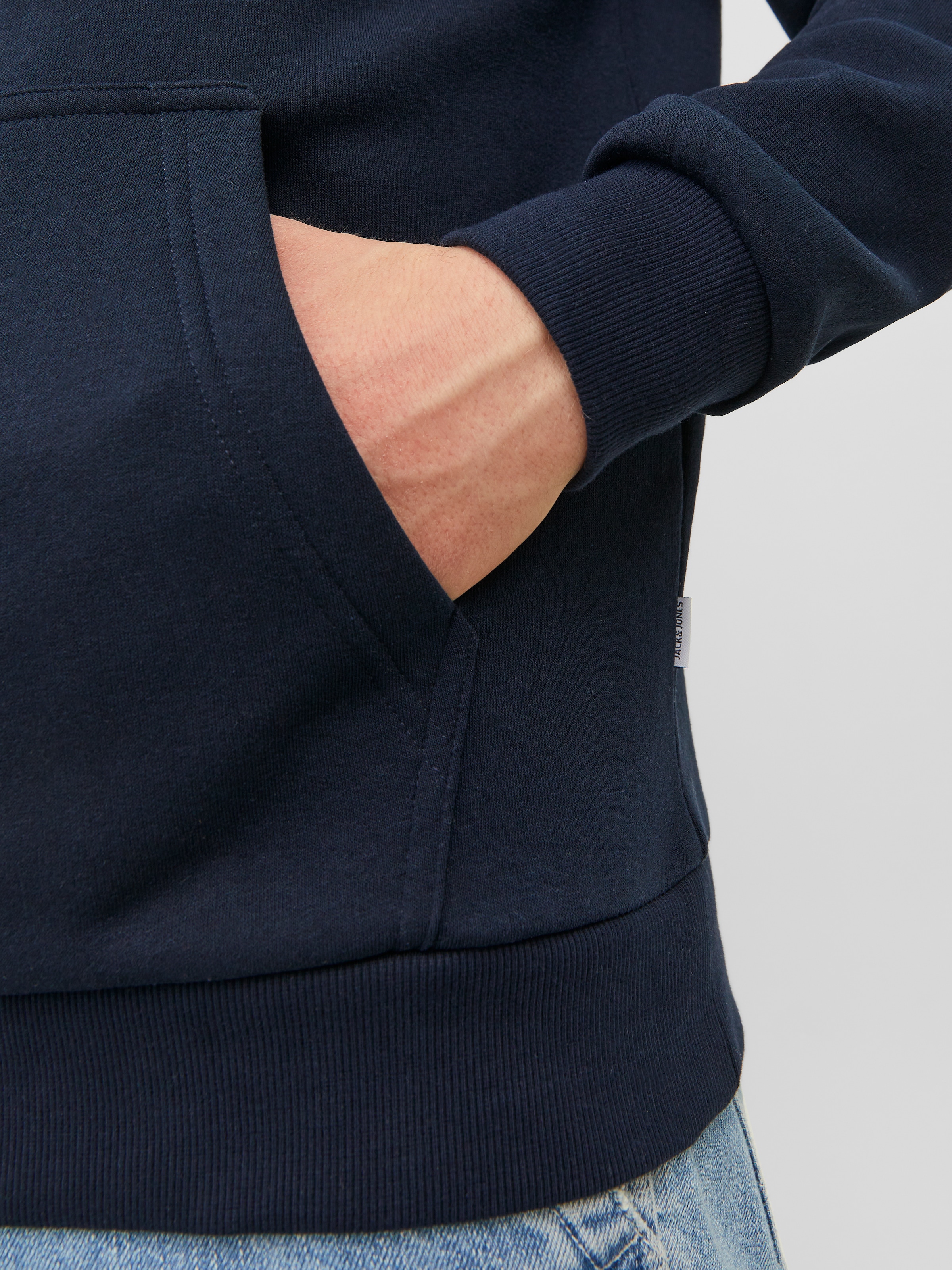 Jack & Jones Kapuzensweatshirt »JJEBRADLEY SWEAT HOOD NOOS«, Materialmix, relaxed fit
