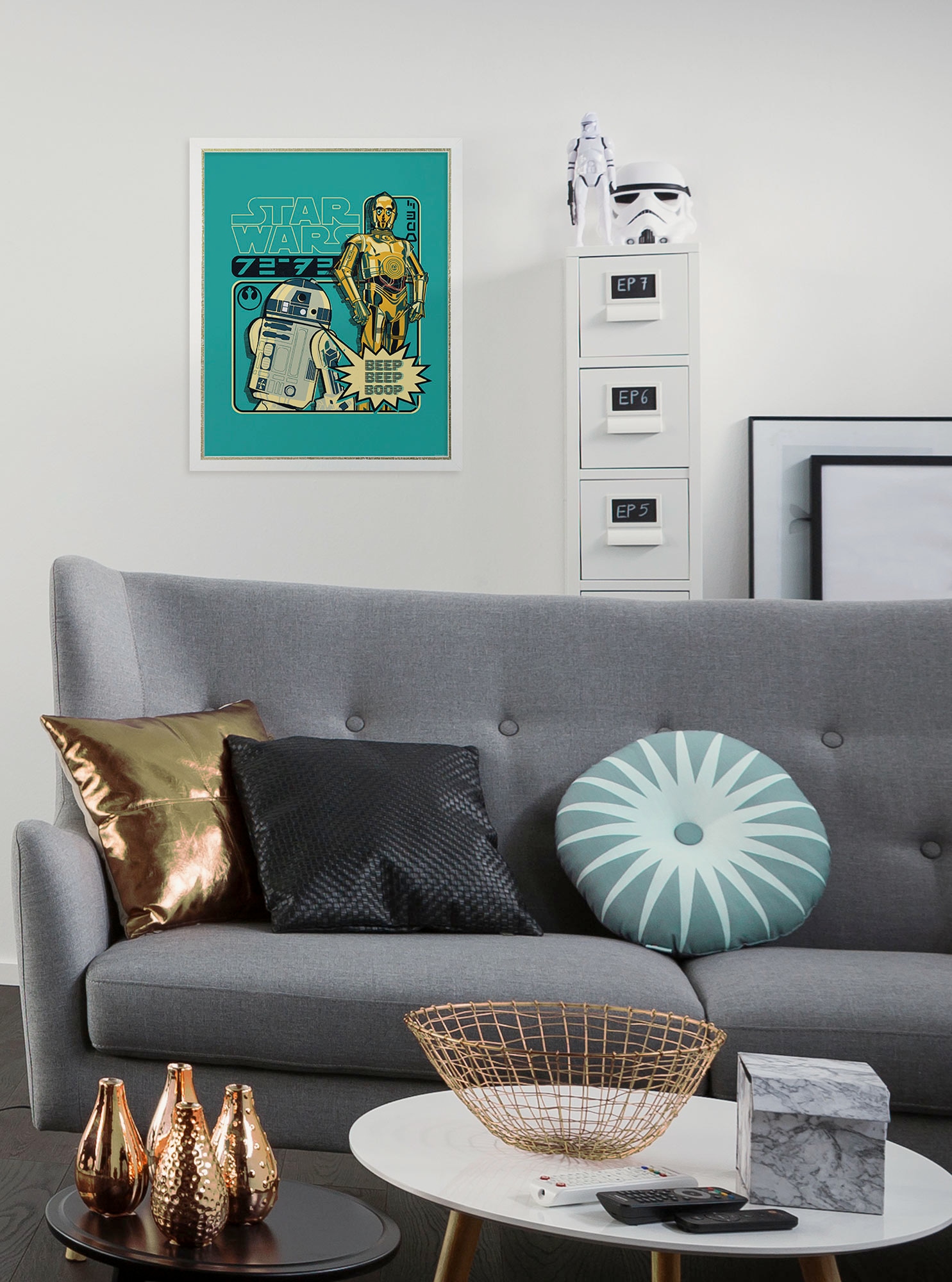 Komar Wandbild "Star Wars Beep Boop" Disney Set, 1 Stk. tlg. 50 x 70 cm (Br günstig online kaufen