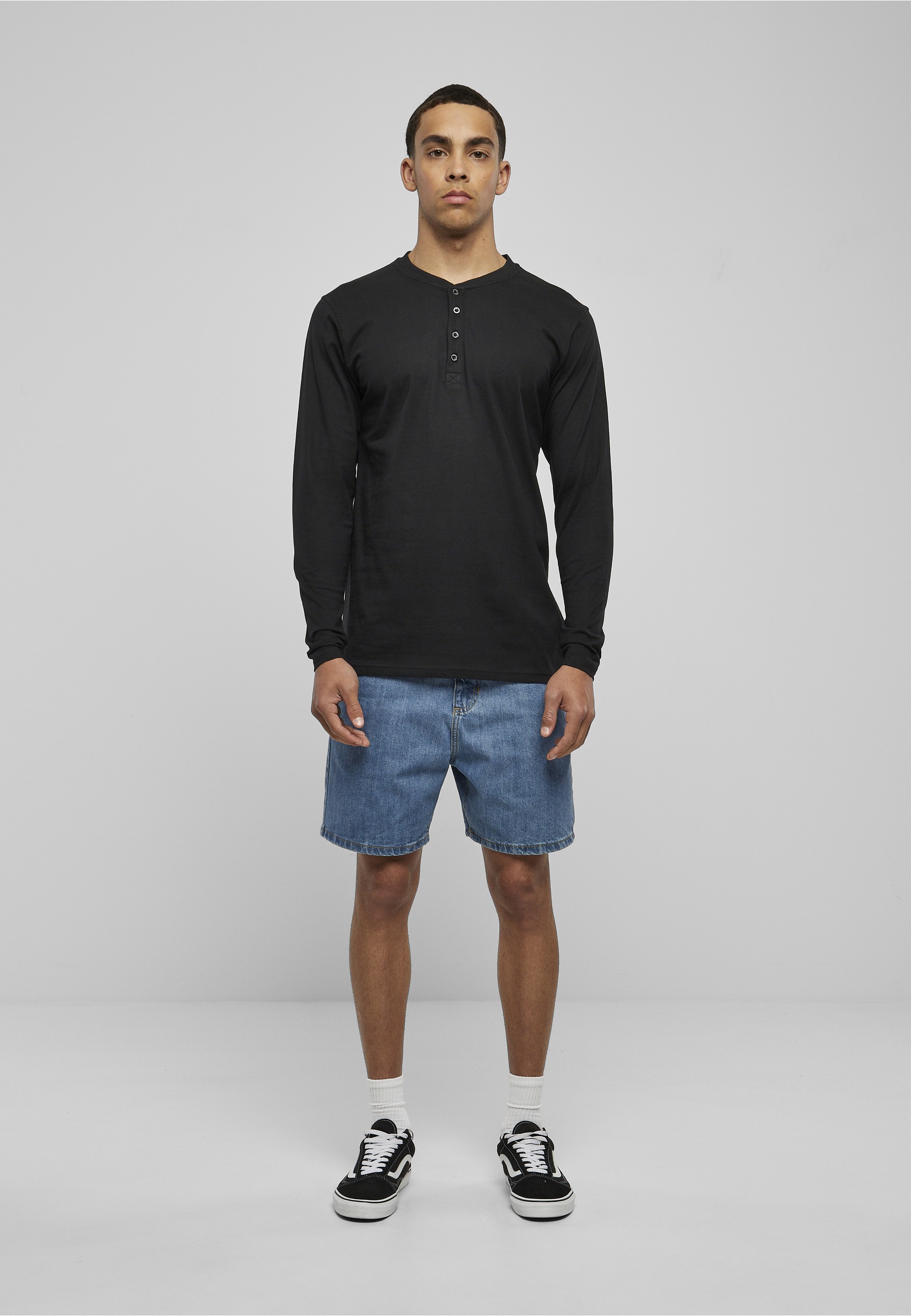 URBAN CLASSICS T-Shirt »Urban Classics Herren Basic Henley L/S Tee« 1 Stk.