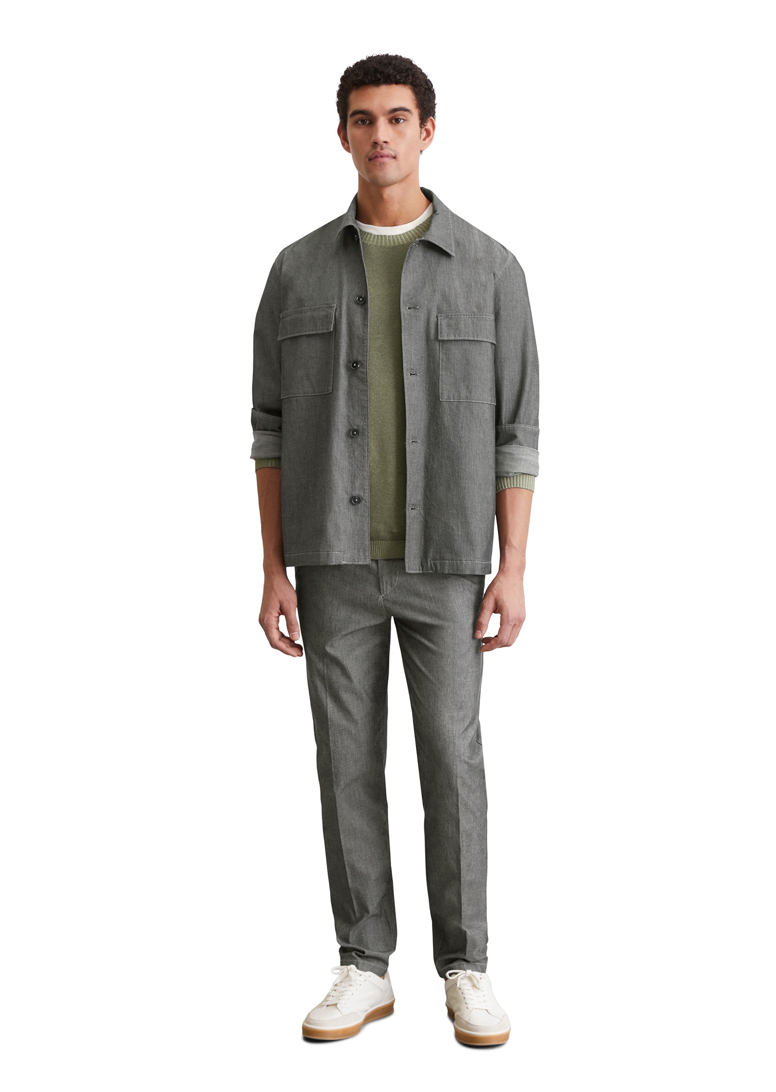 Marc O'Polo Kurzjacke »aus leichtem Bio-Baumwoll-Chambray«, ohne Kapuze