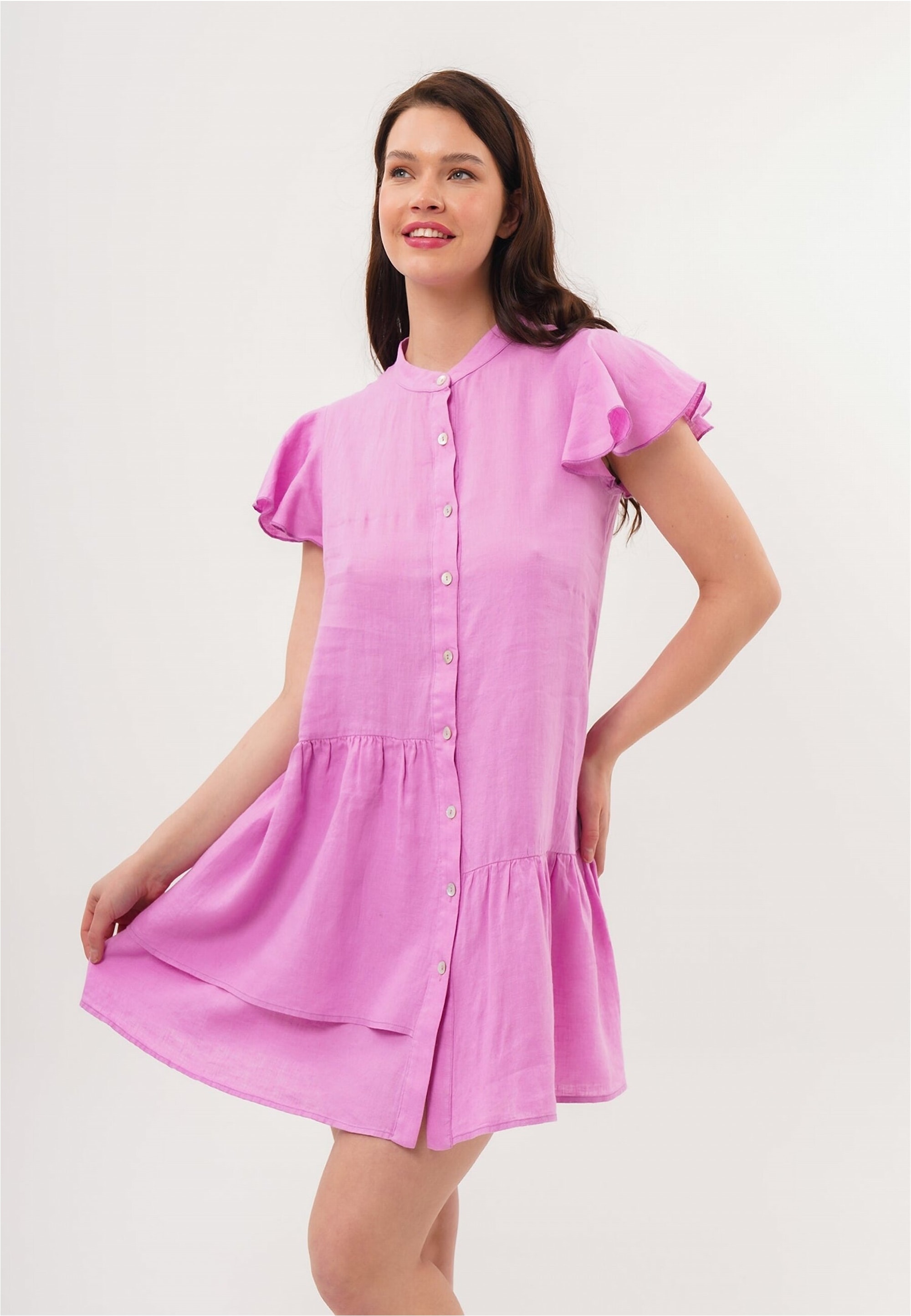 freshlions Jerseykleid "Jolin" 1 Stk. tlg. mit zarten Volantärmeln