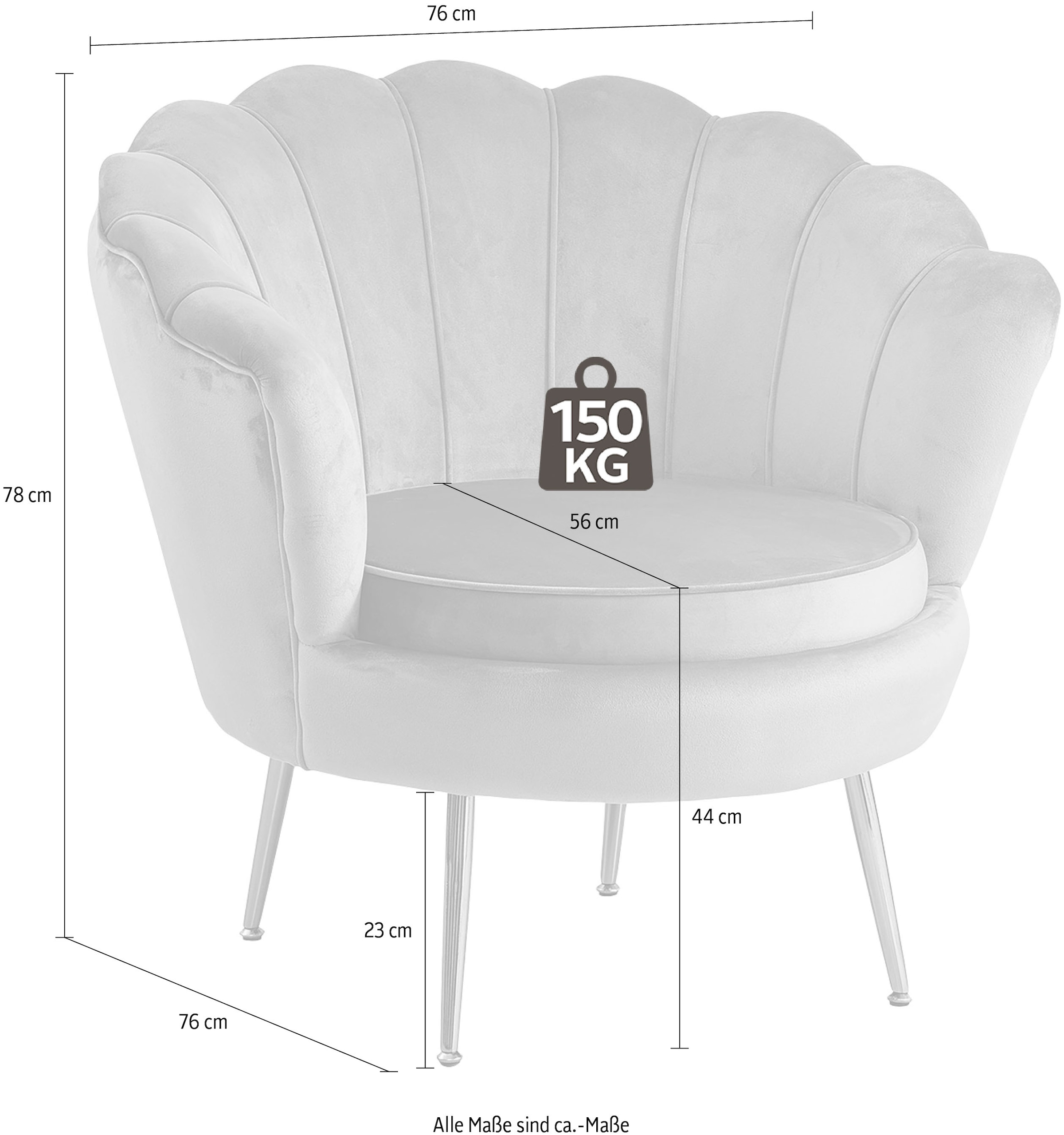 SalesFever Loungesessel »Clam - Design Loungesessel«, Prachtvoll extravagantes Design im Muschel-Look