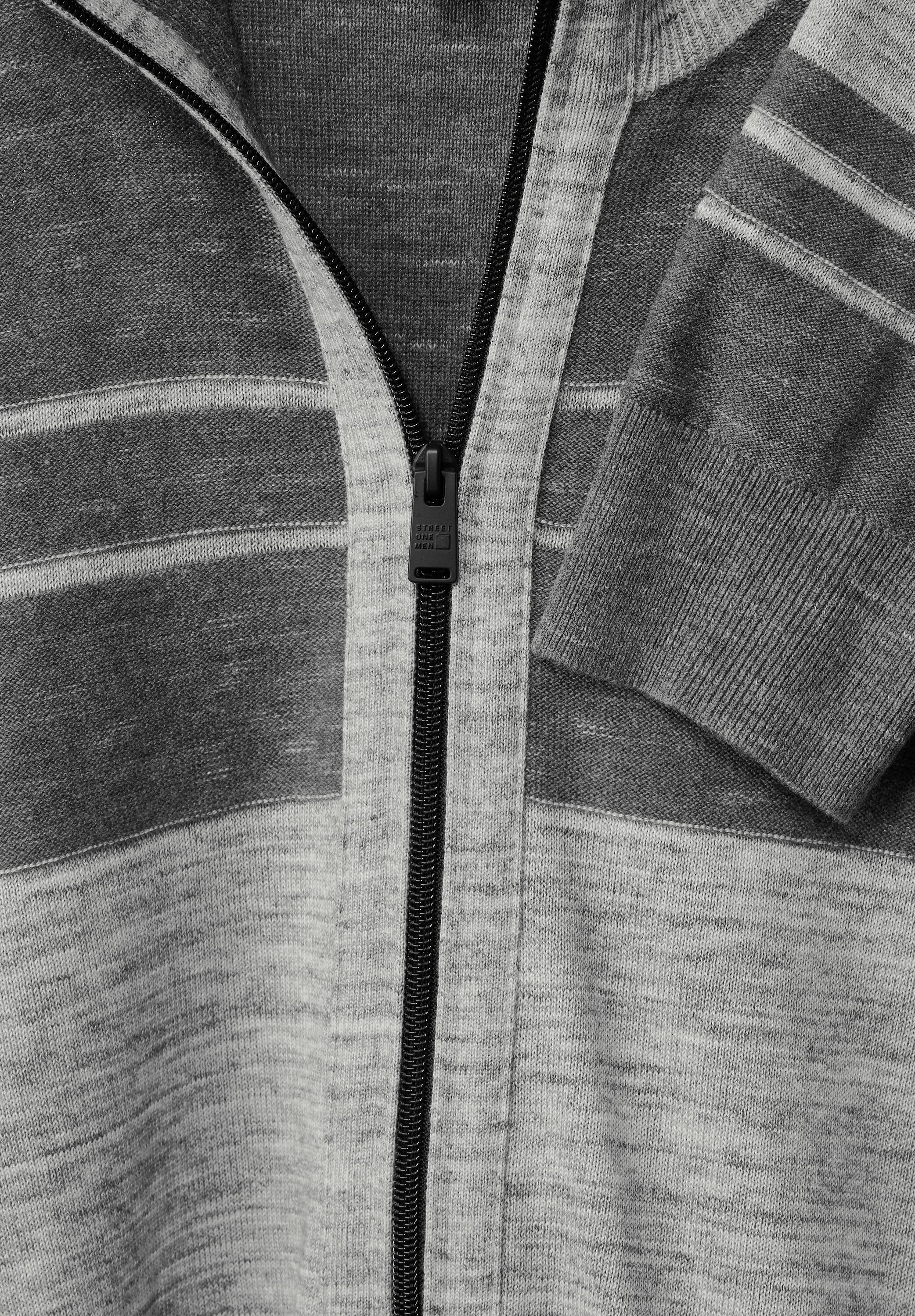STREET ONE MEN Strickjacke, mit Stehkragen