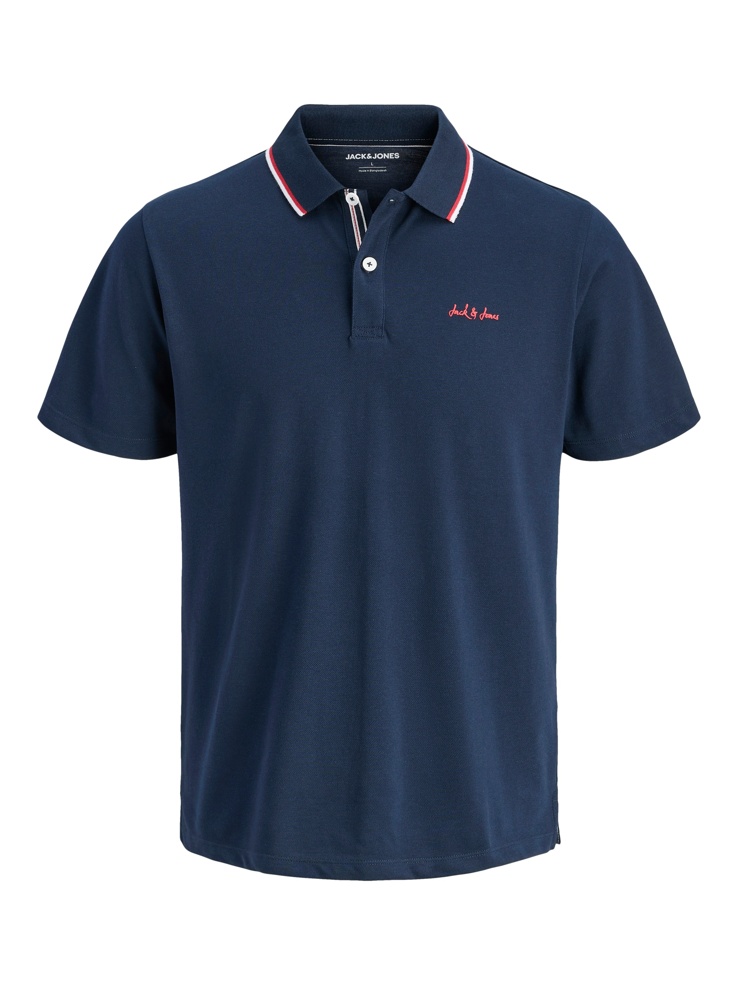 Poloshirt "JJBLAZE POLO SS PLS", Damen, Gr. 3XL, navy blazer, Jersey, Obermaterial: 60% Baumwolle, 40% Polyester, JACK & JONES PLUSSIZE, unifarben, regular fit, Shirts