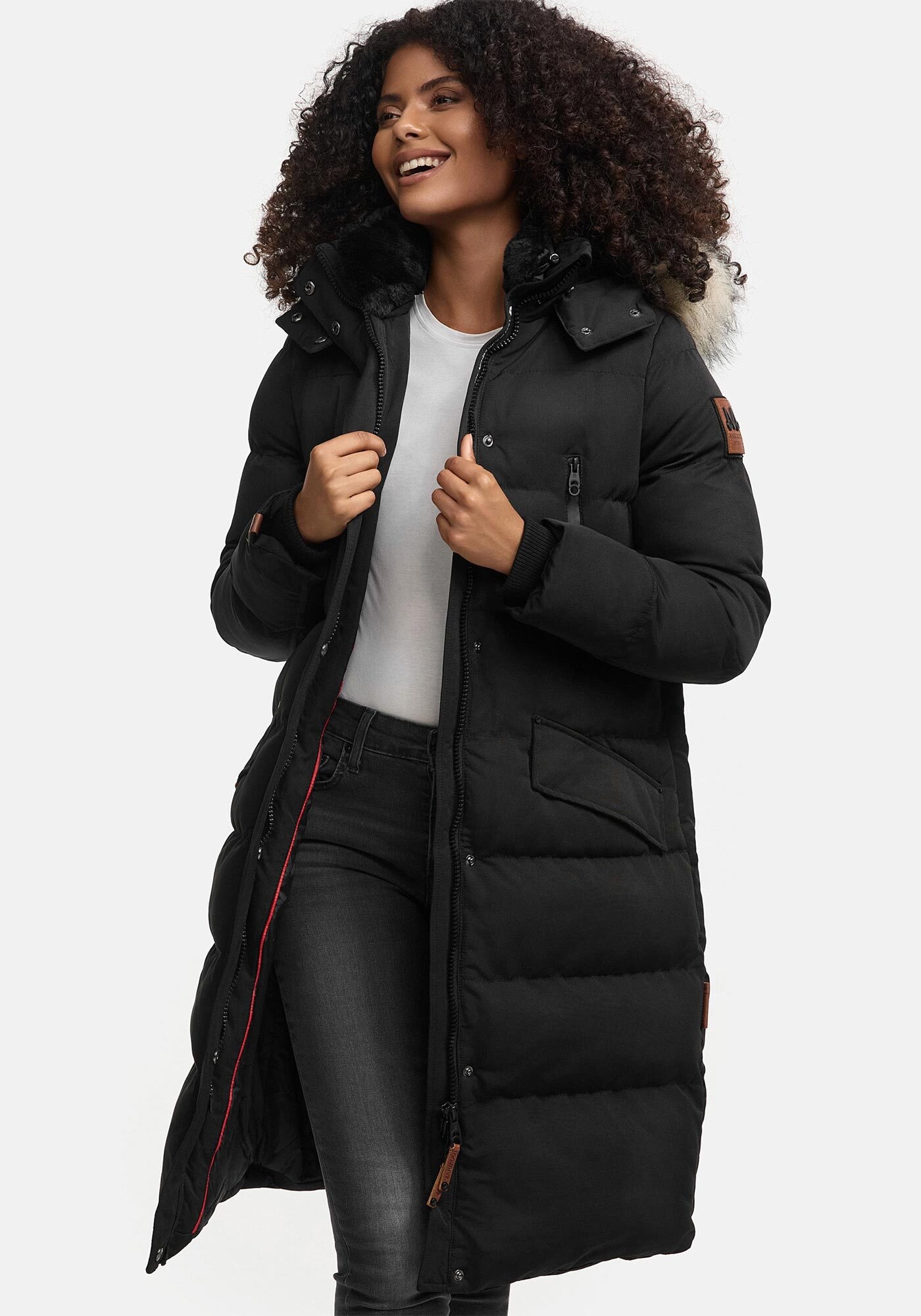 Marikoo Parka »Schneesternchen« langer Parka mit abnehmbarer Kapuze
