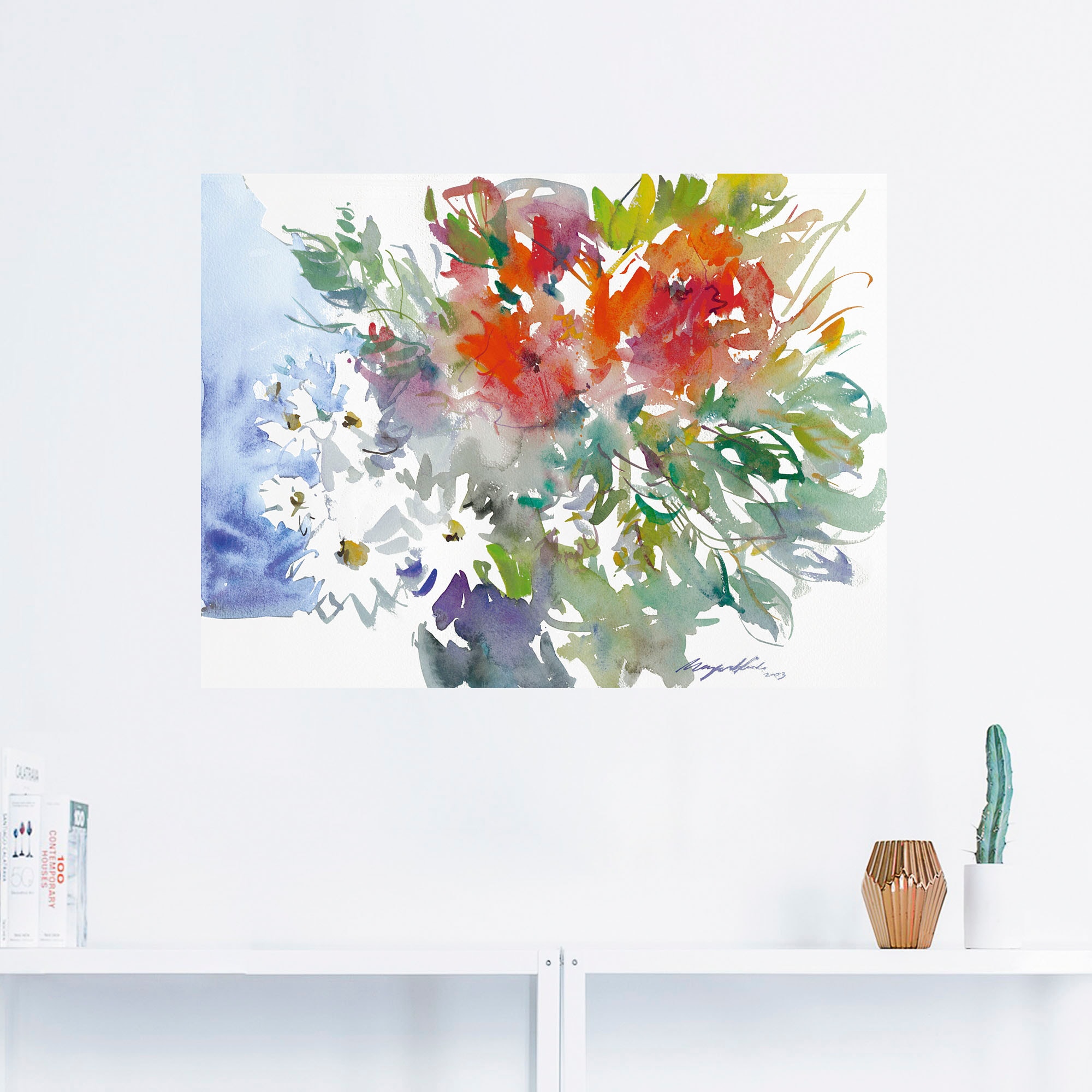 Artland Wandbild "Blumenstrauß II", Blumen, (1 St.), als Leinwandbild, Post günstig online kaufen