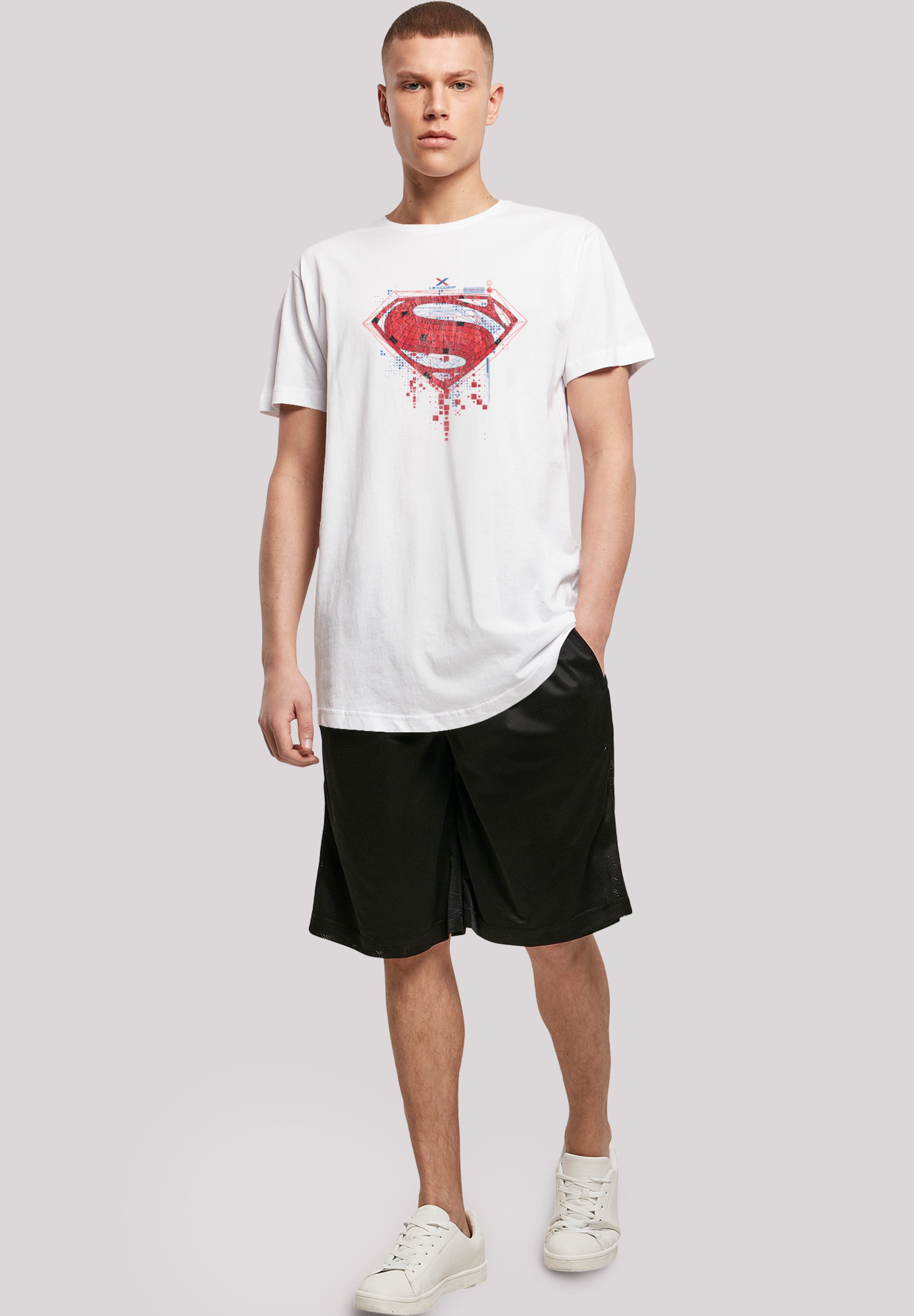 F4NT4STIC T-Shirt »DC Comis Superhelden Superman Geo Logo«, Print