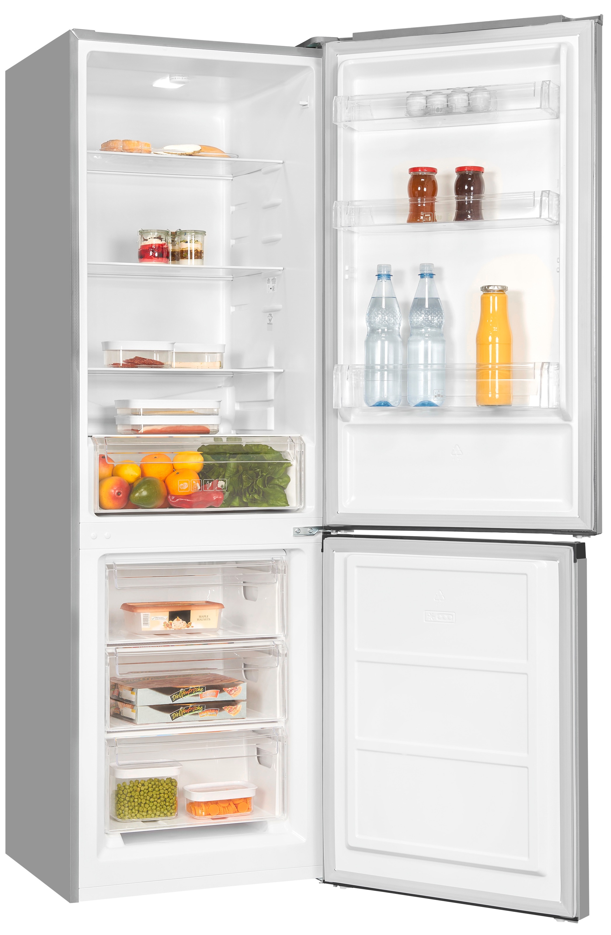 Thumbnail - exquisit Kühl-/Gefrierkombination "KGC320-95-E-040C" 185,8 cm hoch 60 cm breit 315 Liter Nutzinhalt, Elektronische Steue...