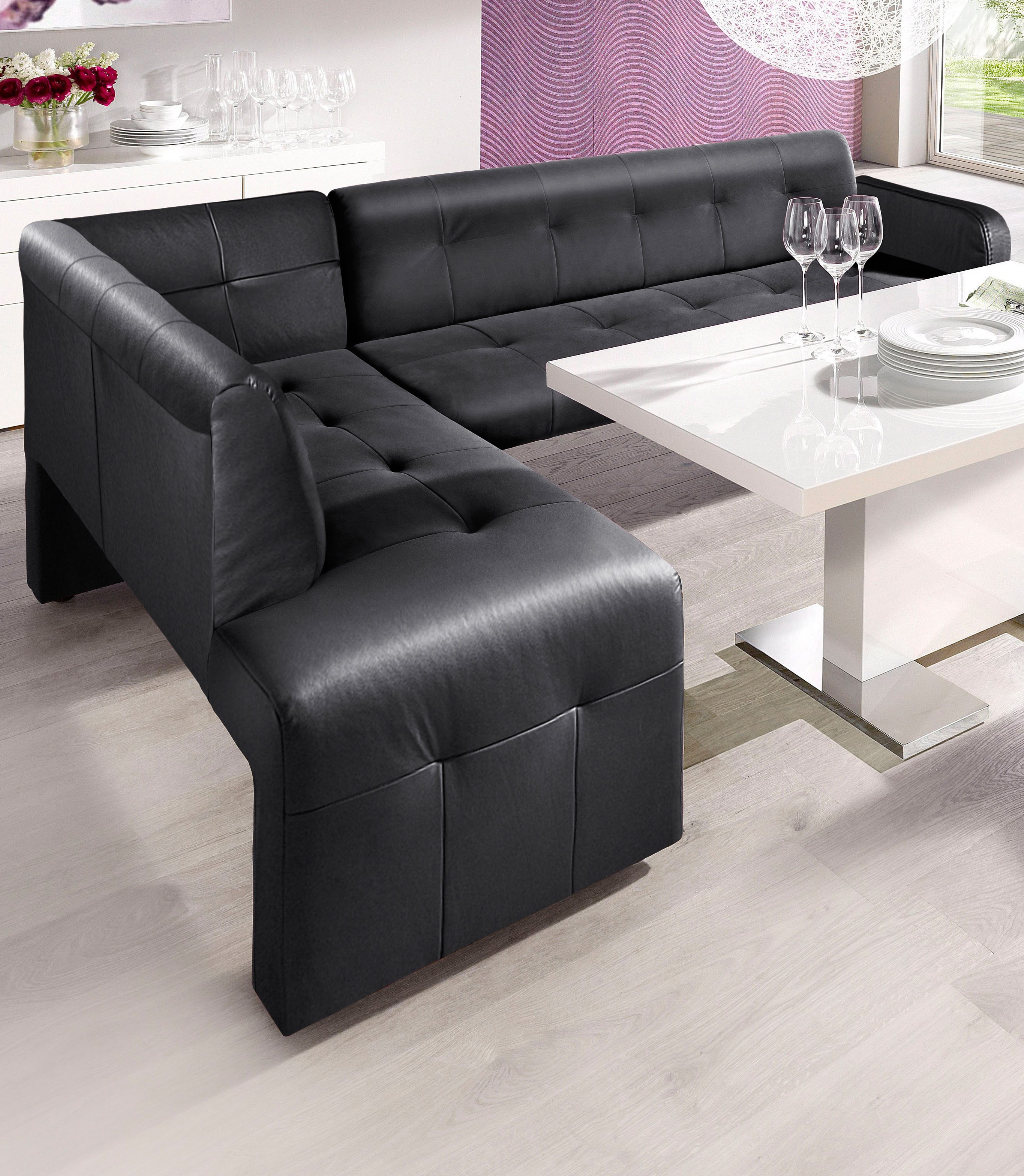 exxpo - sofa fashion 1100000002199 "Barista, bequem und elegant, hohe Bodenfreiheit" Eckbank Barista bequem und elegant, hochwertige Detailverarbeitung