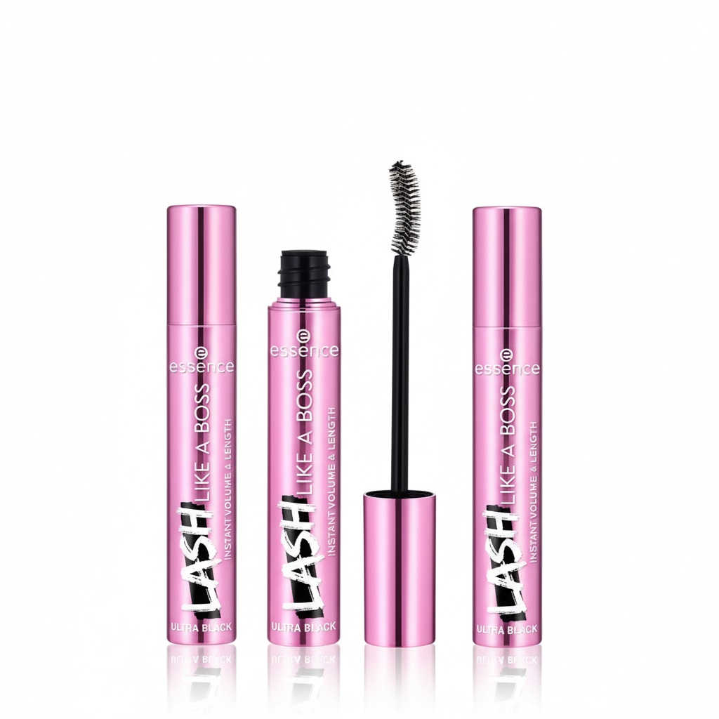 Essence Mascara »LASH LIKE A BOSS INSTANT VOLUME & LENGTH MASCARA ULTRA BLACK« mit ultraschwarzer Textur