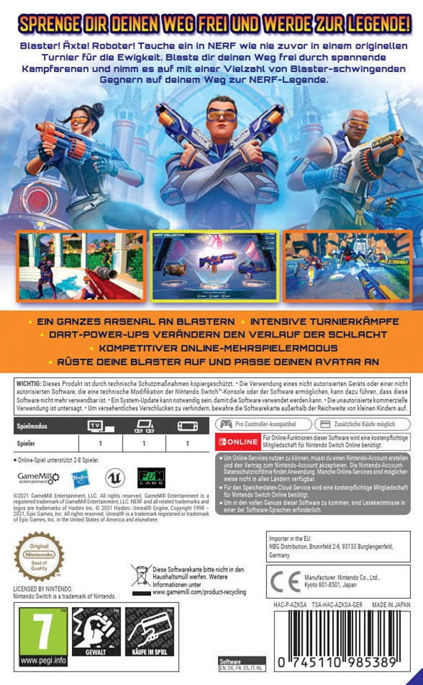 NBG Spielesoftware »Nerf Legends - Nintendo Switch«, Nintendo Switch