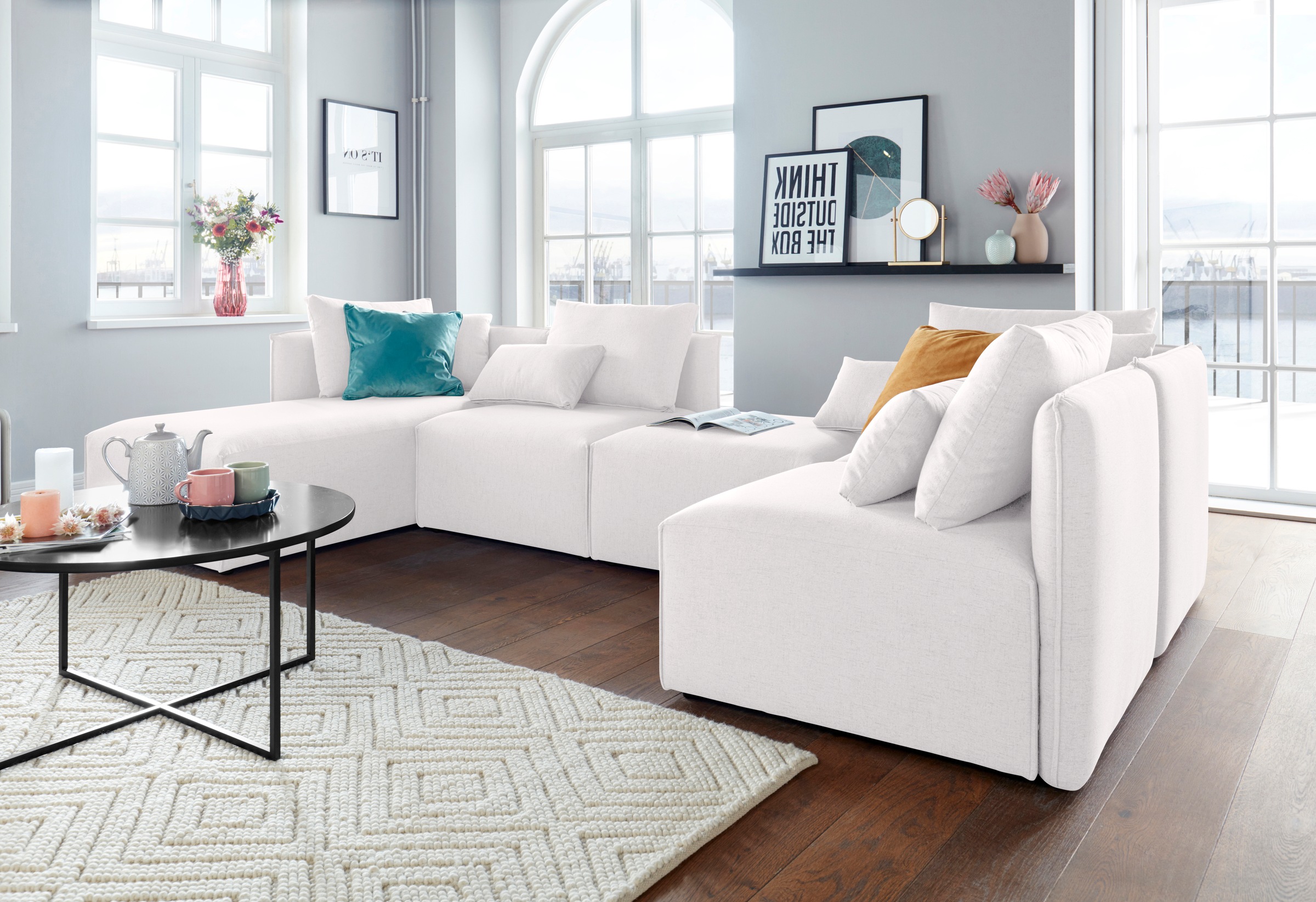 OTTO home Wohnlandschaft "Nöre U-Form" 5 Teile, in vielen Bezugsqualitäten günstig online kaufen