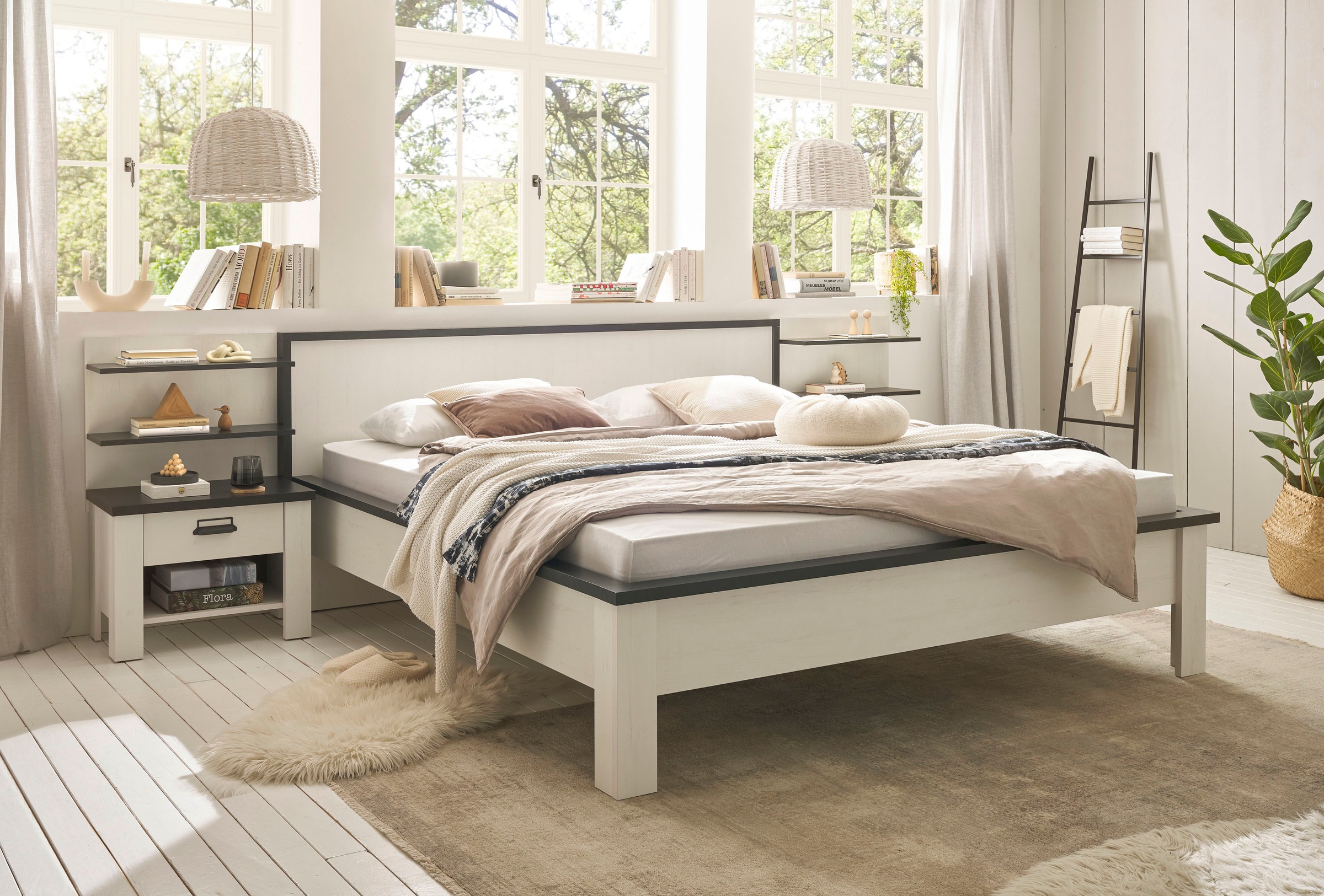 Home affaire Bettanlage "SHERWOOD" 5 Stk. tlg. Liegefläche 180/200cm, 2 Nac günstig online kaufen