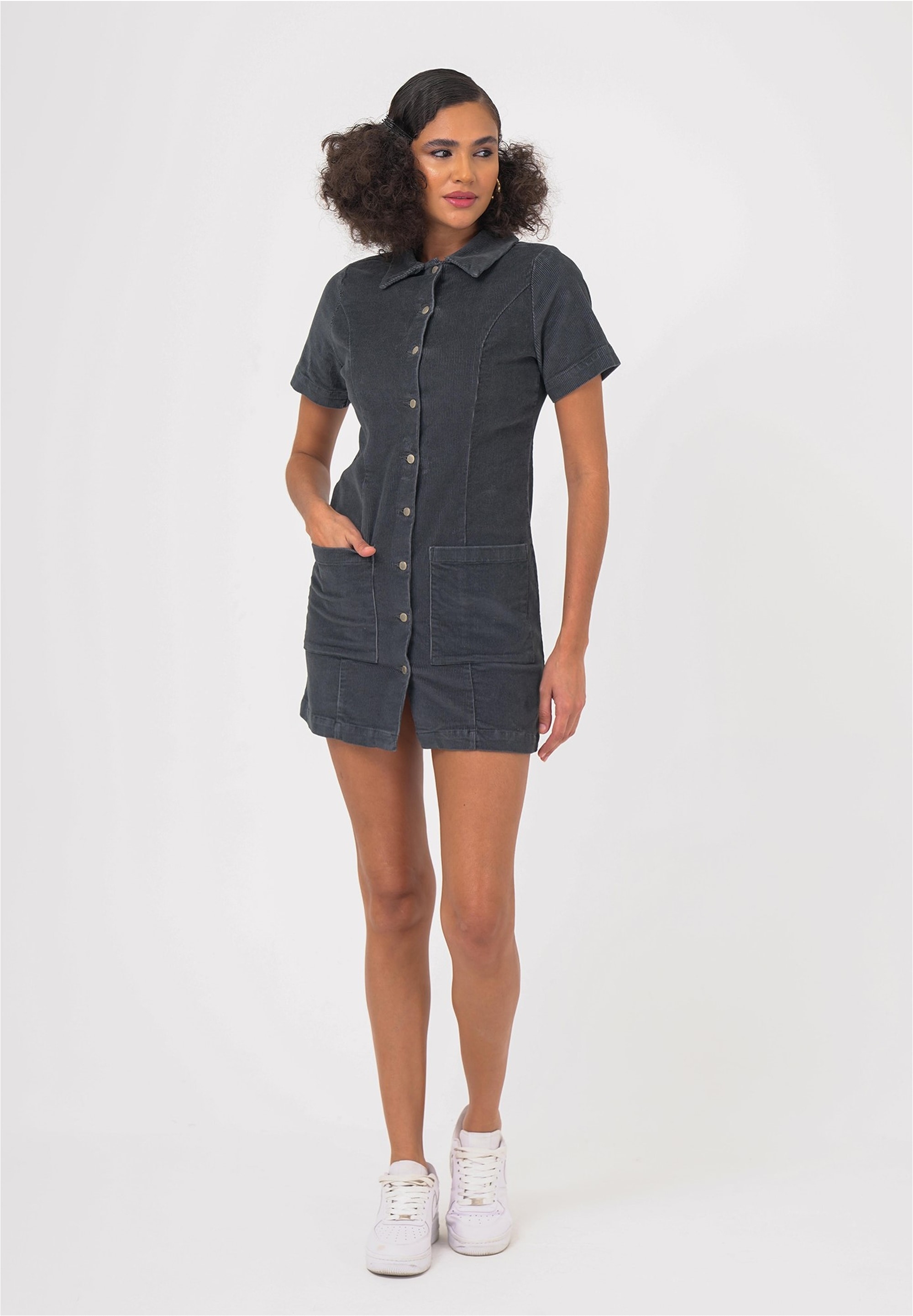 freshlions Jeanskleid »Delilah«, mit kurzen Ärmeln