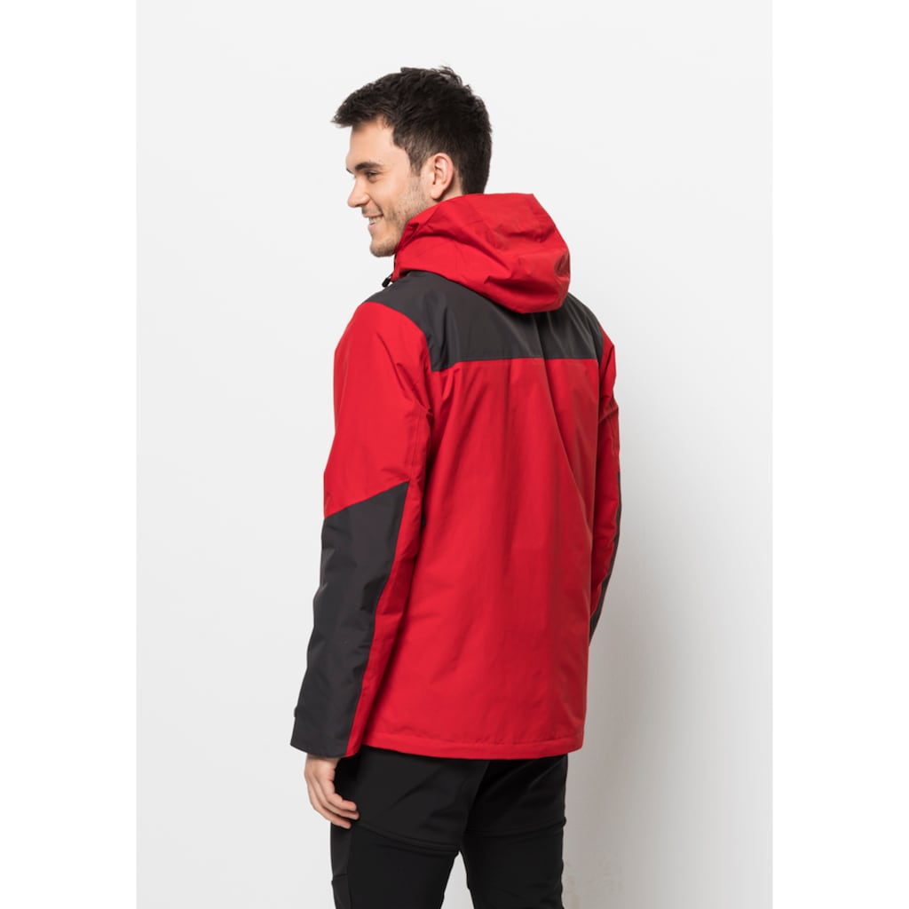 Jack Wolfskin 3-in-1-Funktionsjacke »JASPER 3IN1 JKT M«, (2 teilig), mit Kapuze