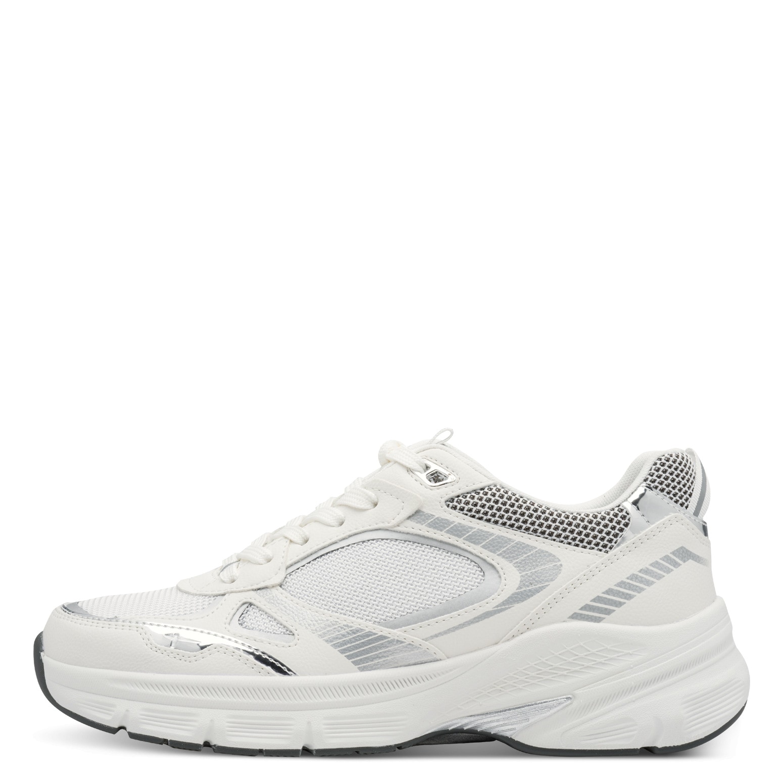 Tamaris Plateausneaker, Freizeitschuh, Halbschuh, Schnürer, Details in Metallicoptik
