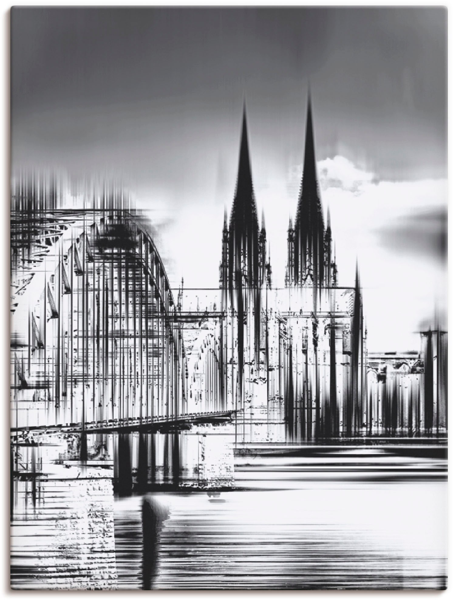 Artland Wandbild "Köln Skyline Collage III", Deutschland, (1 St.), als Leinwandbild, Poster, Wandaufkleber in verschied.