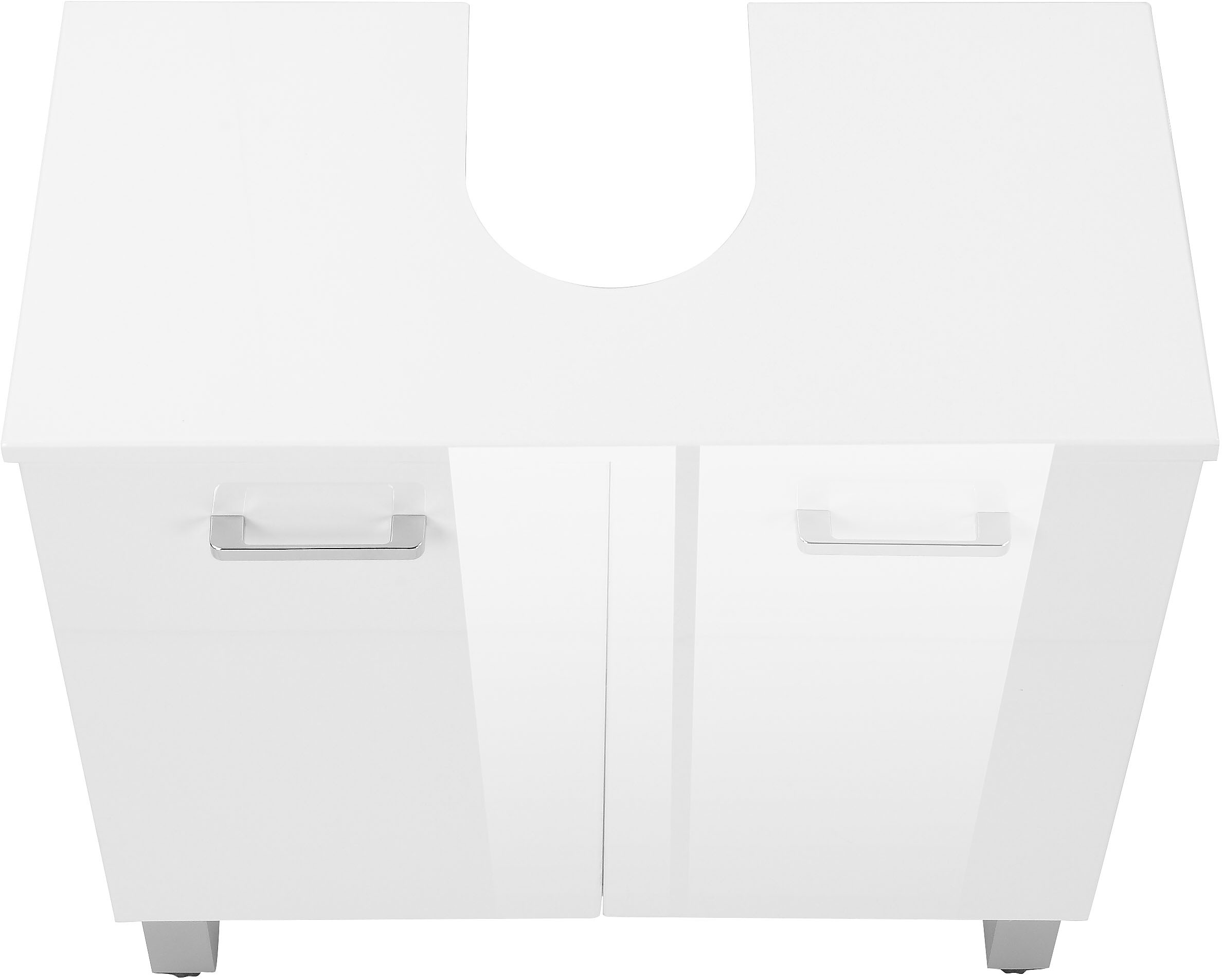 welltime Waschbeckenunterschrank »Florenz,Breite 60cm, 2 Tür, 2 Fächer, mit Siphonausschnitt, MDF-Front«, in verschiedenen Farben erhältlich, Badmöbel, Badschrank, Kommode, Bad