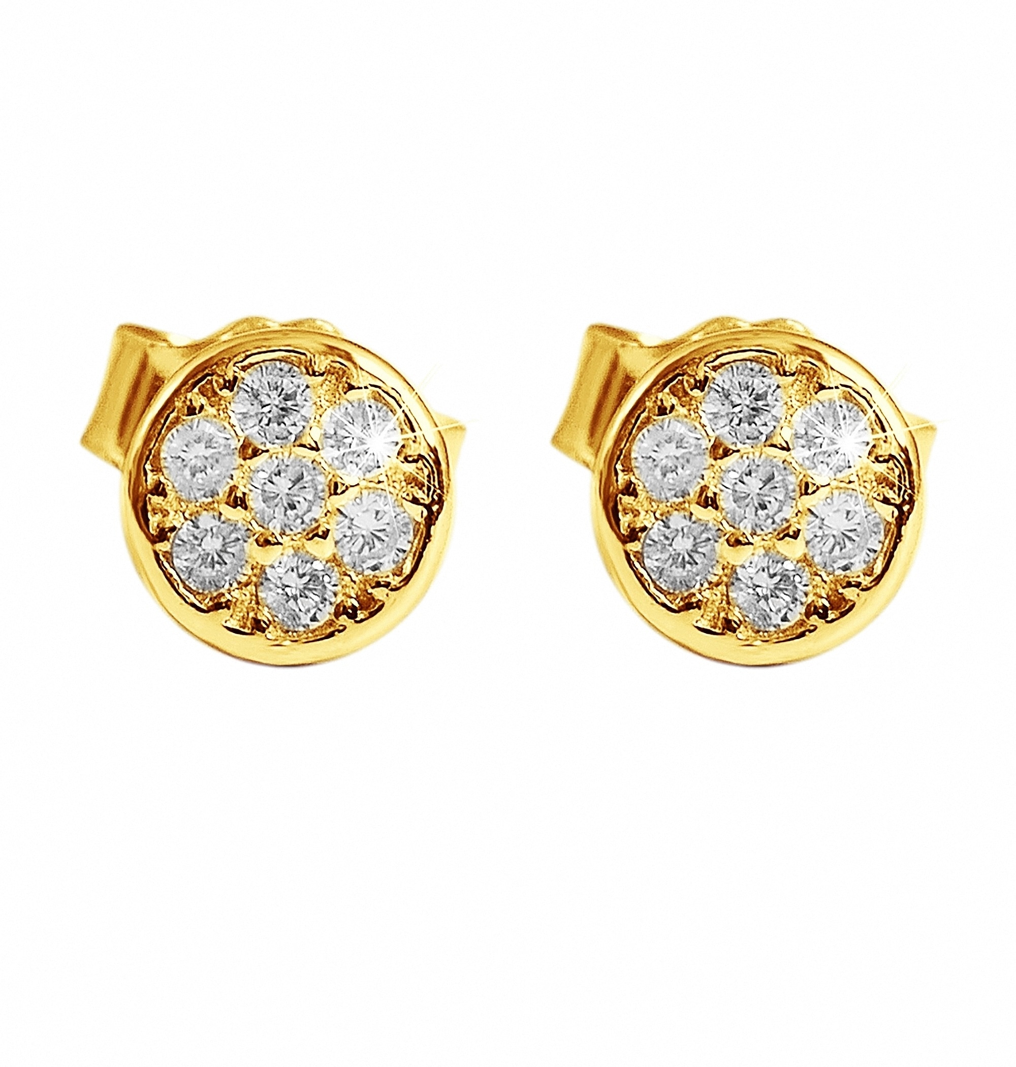 Adelia´s Paar Ohrhänger »Damen Ohrstecker aus 925 Sterling Silber und Zirkonia Ø 5 mm«