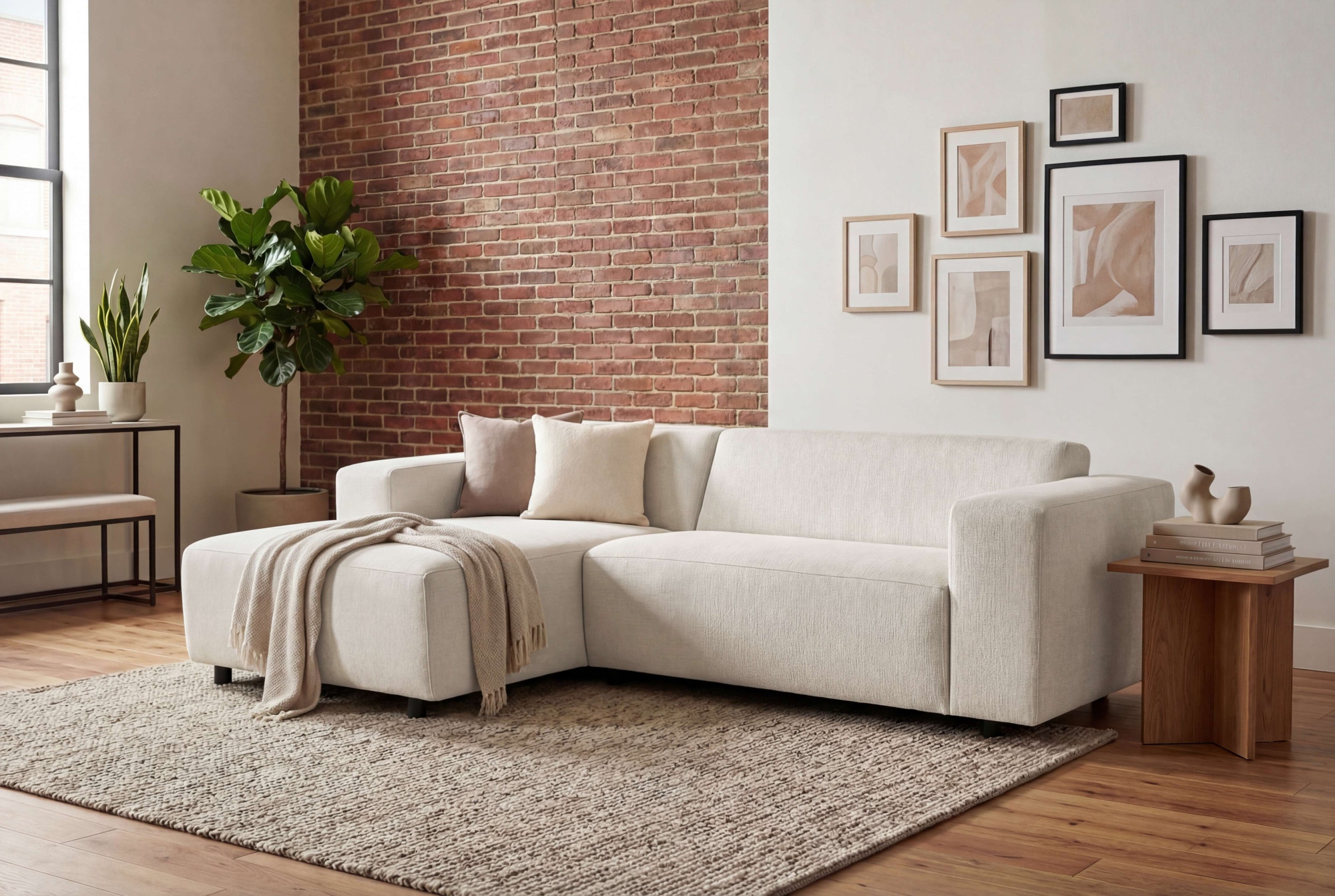 OTTO home Ecksofa "Jellon kompakte Eckcouch" Breite 232 cm, L-Form, Chenille, mit Welleunterfederung