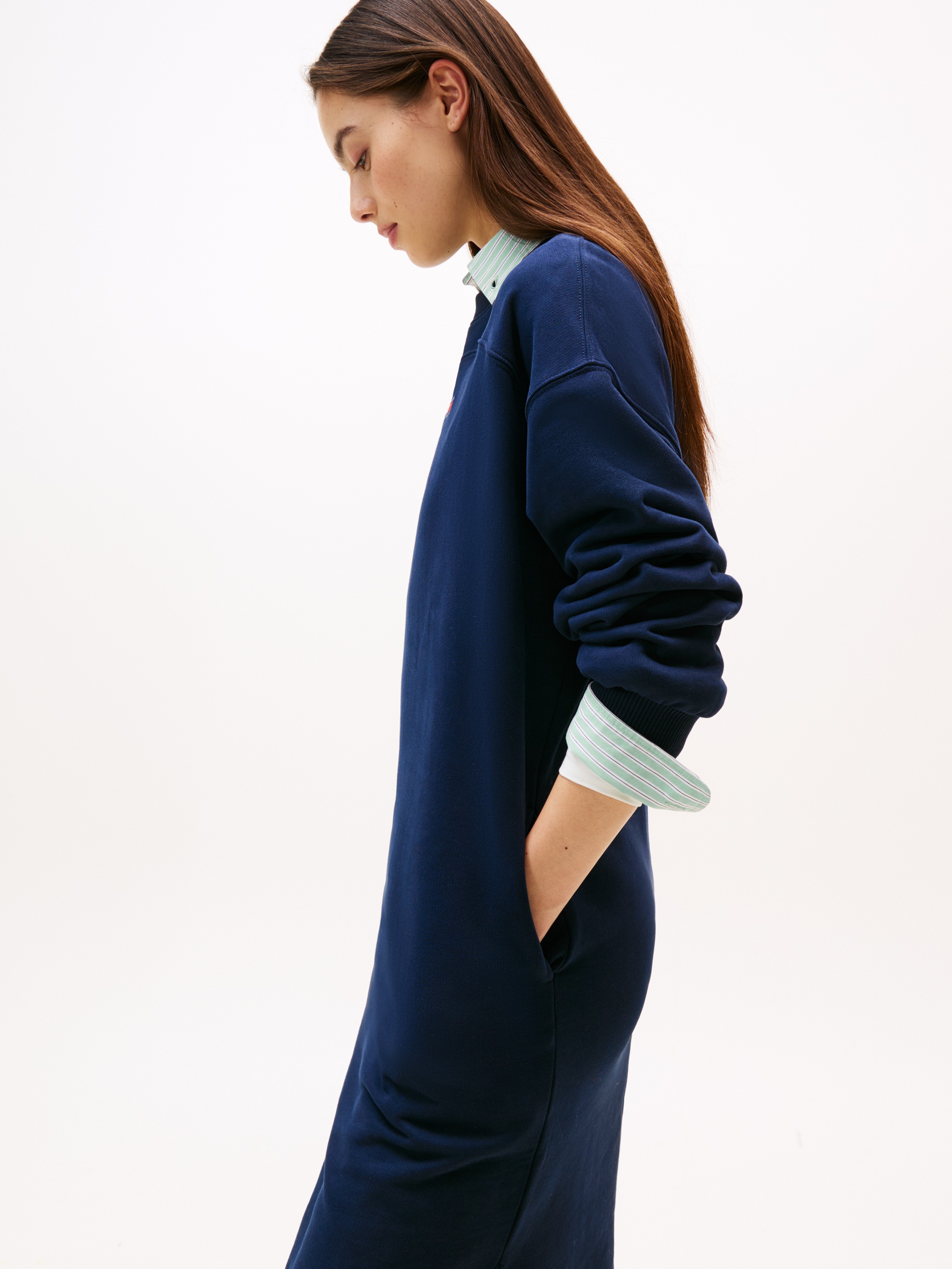 Thumbnail - Tommy Jeans Sweatkleid "TJW BADGE SWEAT MIDI DRESS"