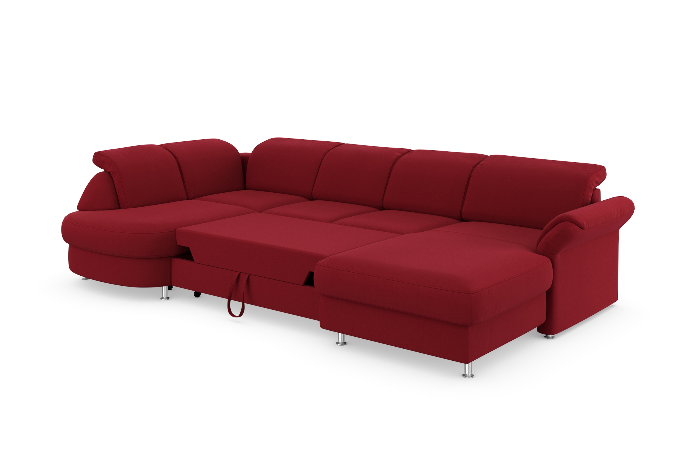 sit&more Wohnlandschaft »Apulia U-Form«, wahlweise Bettfunktion, Bettkasten und Kopf- und Armteilverstellung