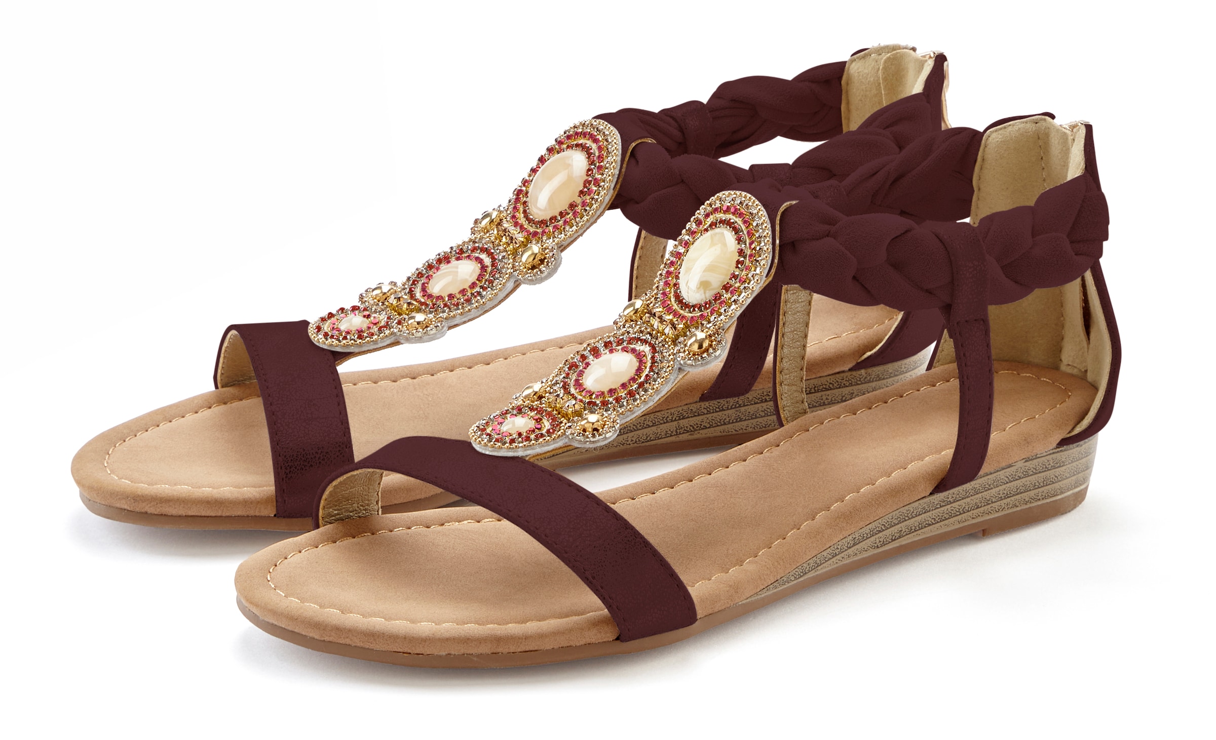 Vivance Sandale "Sandalette, Sommerschuh, offener Schuh", mit Glitzersteinc günstig online kaufen