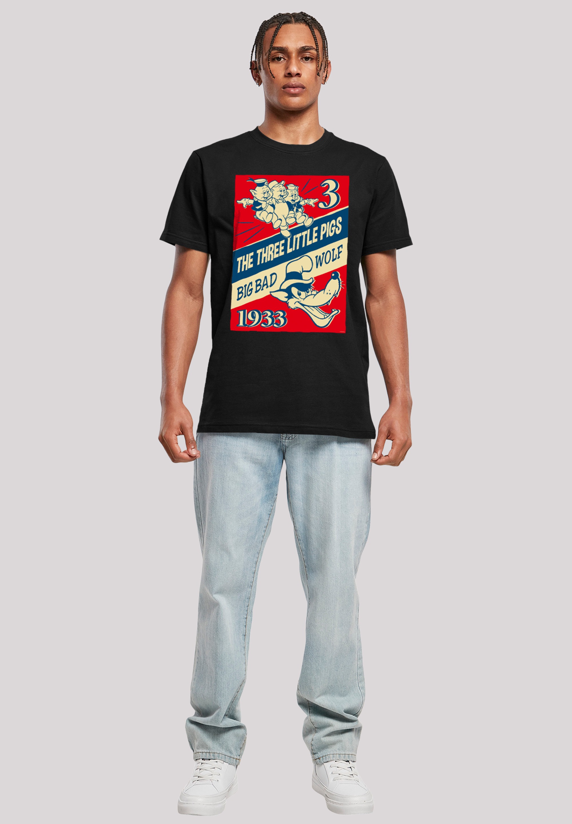 F4NT4STIC T-Shirt »Disney Die Drei Kleinen Schweinchen«, Herren,Premium Merch,Regular-Fit,Basic,Bedruckt