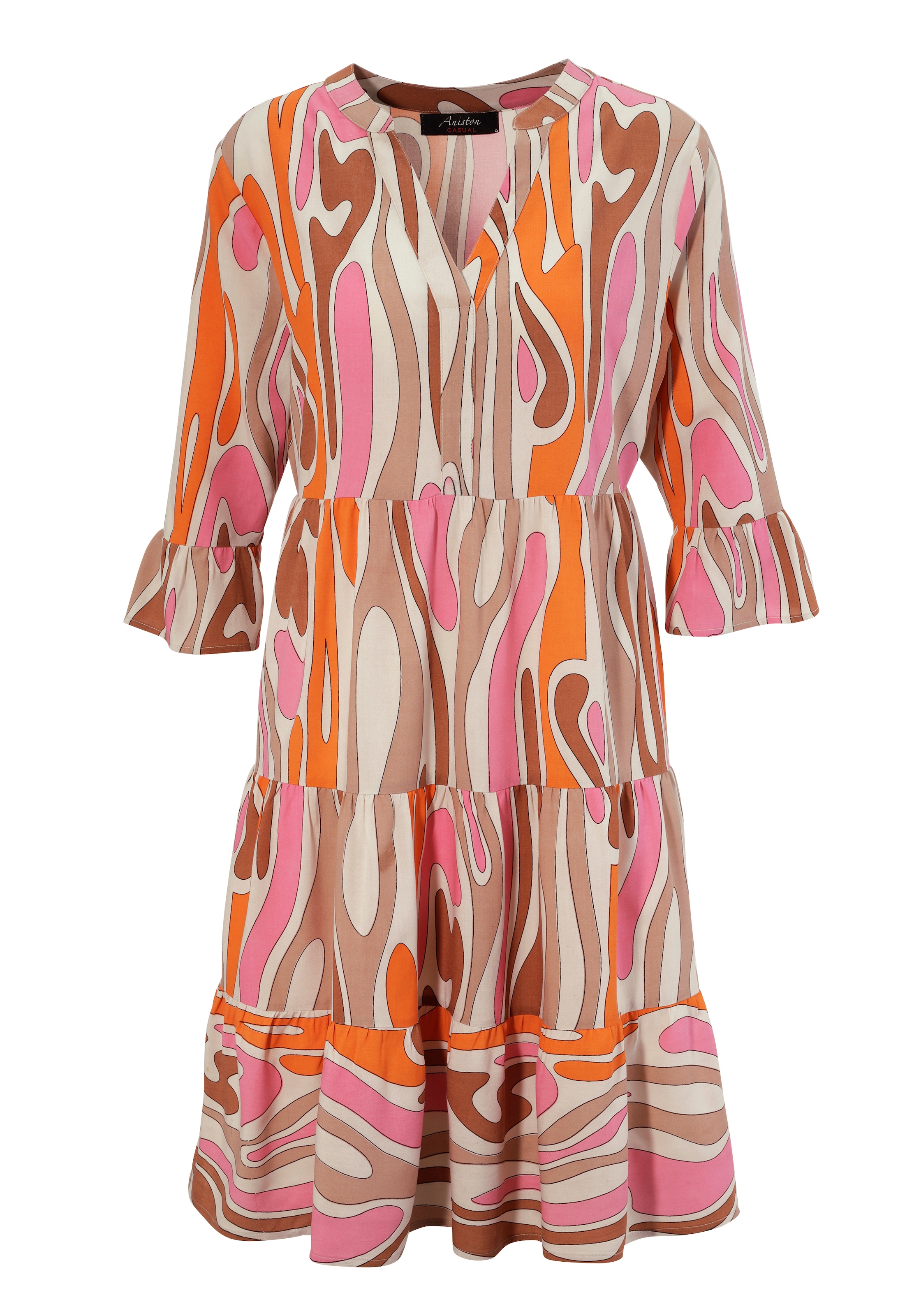 Aniston CASUAL Blusenkleid, mit farbharmonischem, graphischem Druck für  bestellen | BAUR