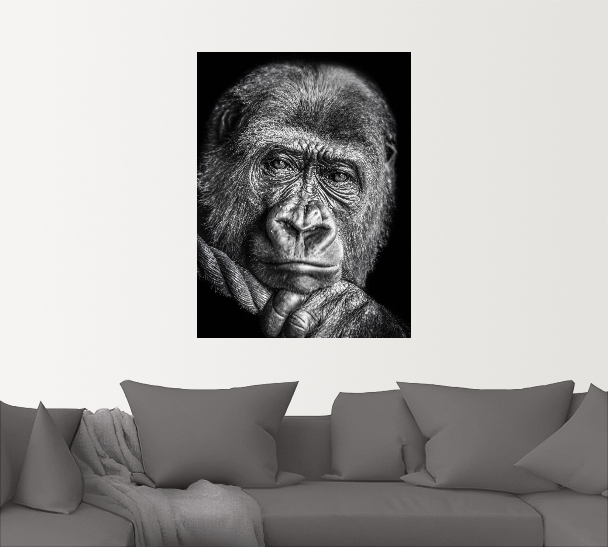 Artland Leinwandbild »Gorilla«, Wildtiere, (1 St.), auf Keilrahmen gespannt