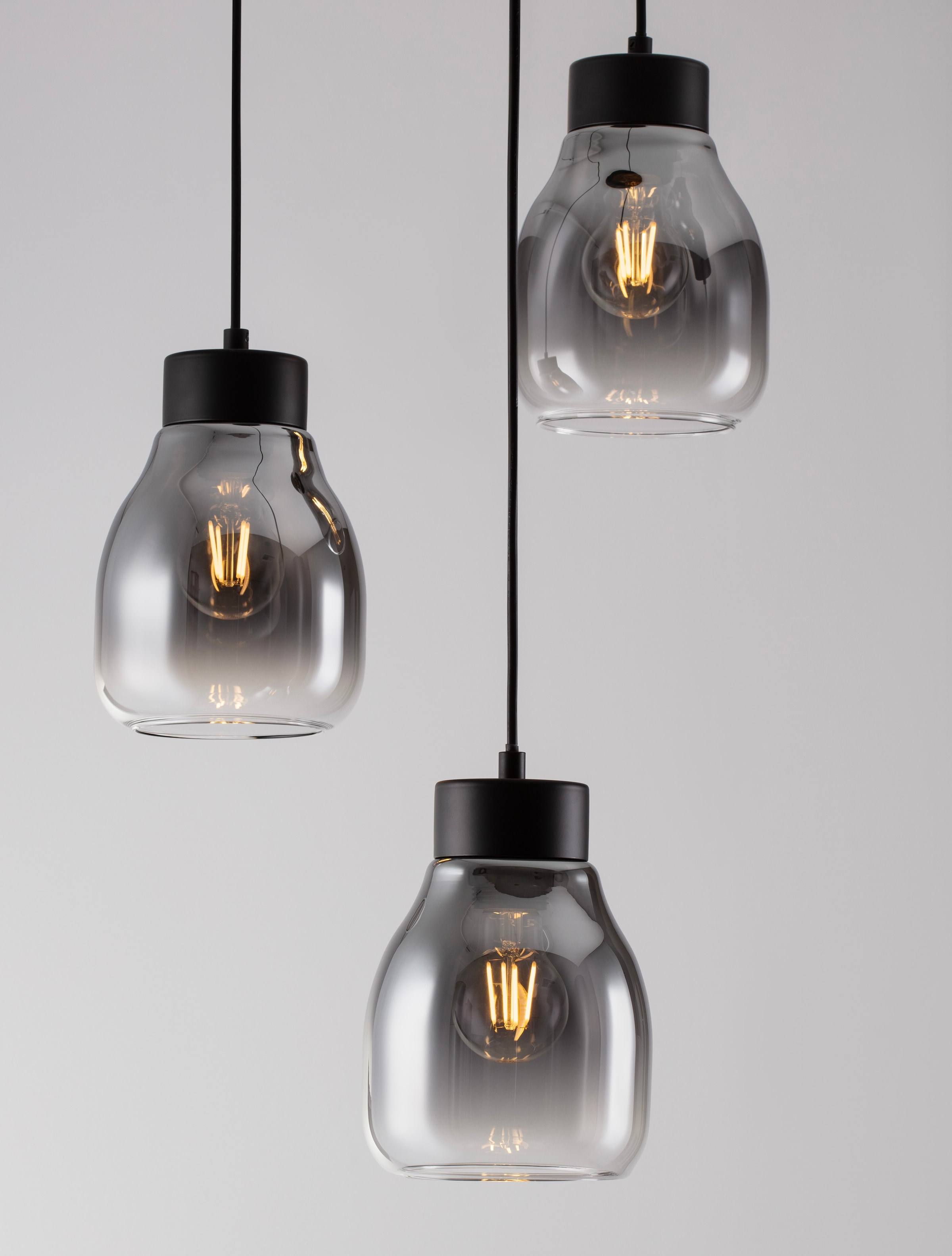 Nova Luce Pendelleuchte »BLACU«, 3 flammig