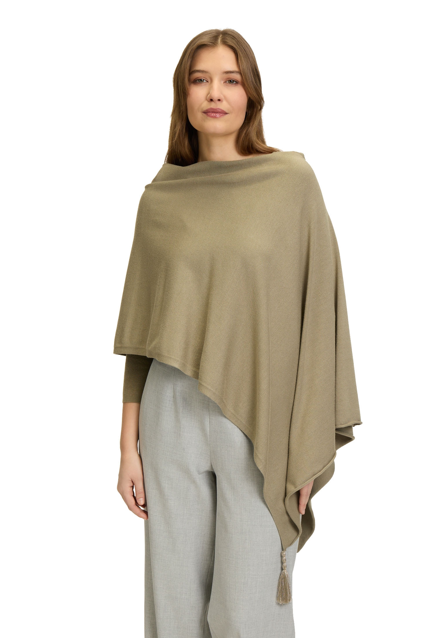 Betty Barclay Strickjacke "Betty Barclay Damen Strick-Poncho mit Fransen", günstig online kaufen