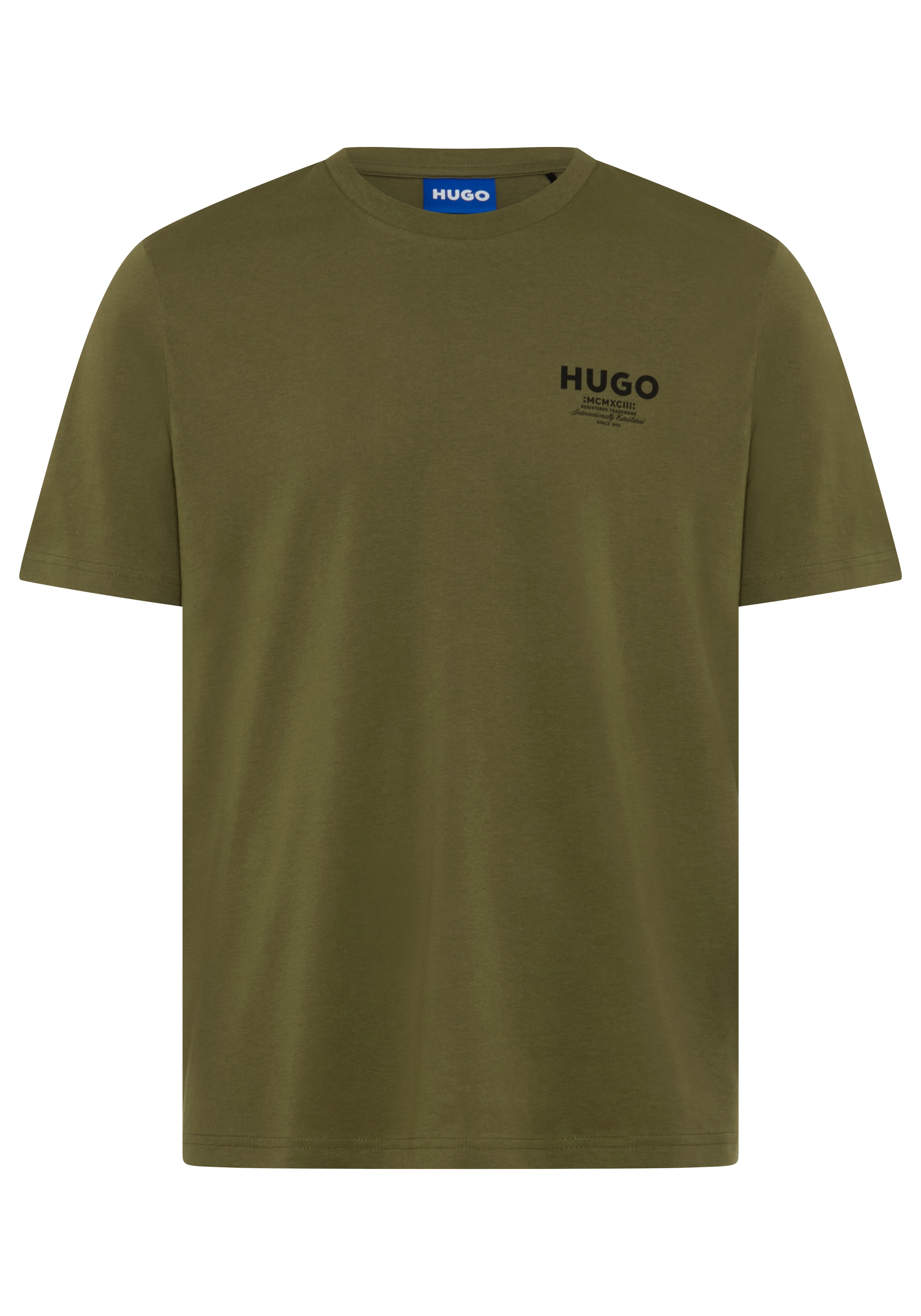 HUGO T-Shirt "Nesptee" Rundhalsausschnitt, Regular Fit, reine Baumwolle