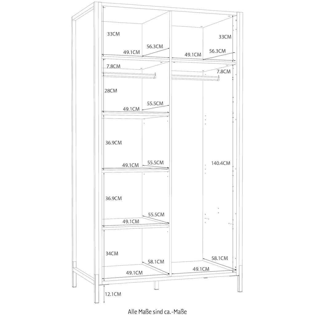 FORTE Drehtürenschrank